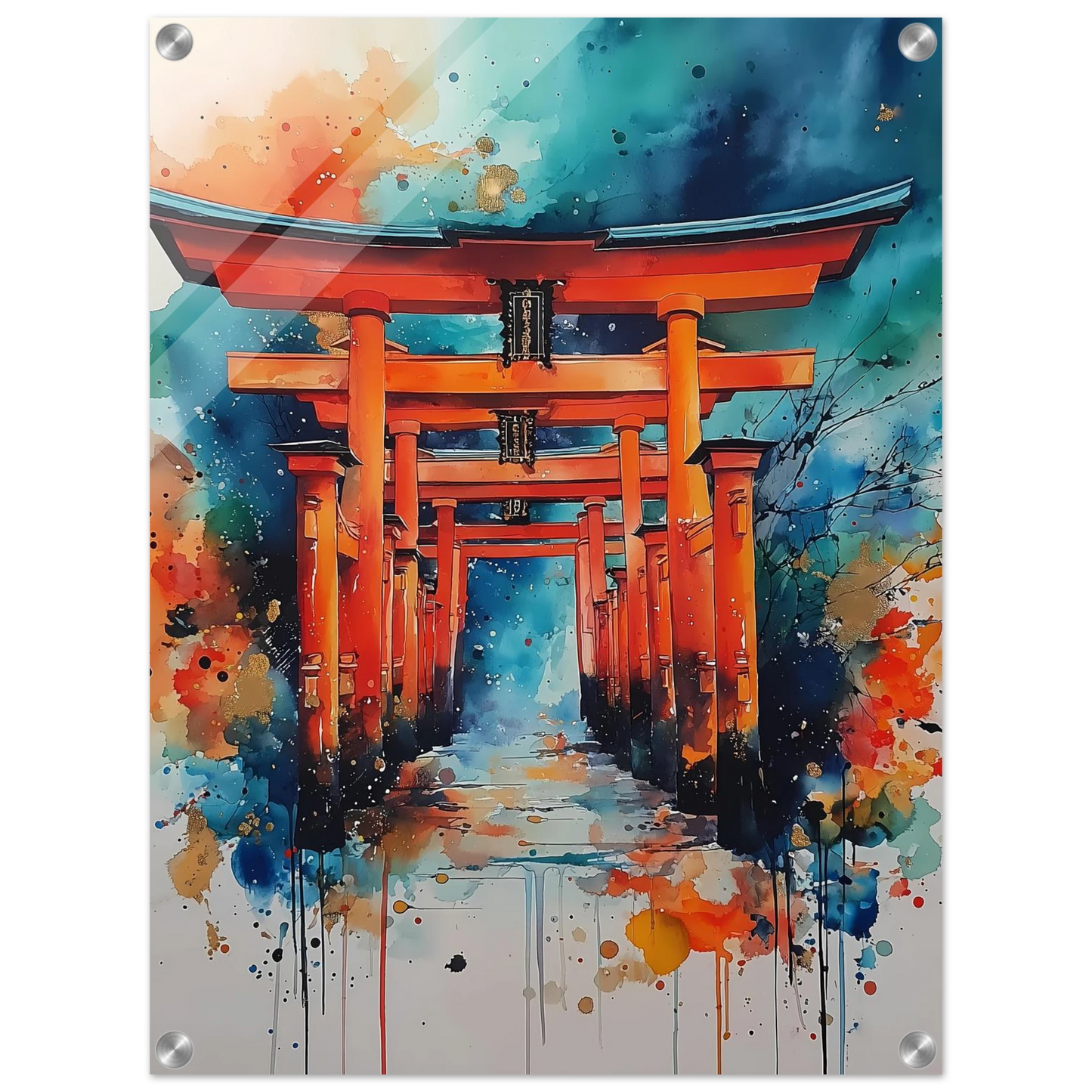 Le Sentier des Mille Portes — tableau plexiglas — vue 4 — art mural STNCL