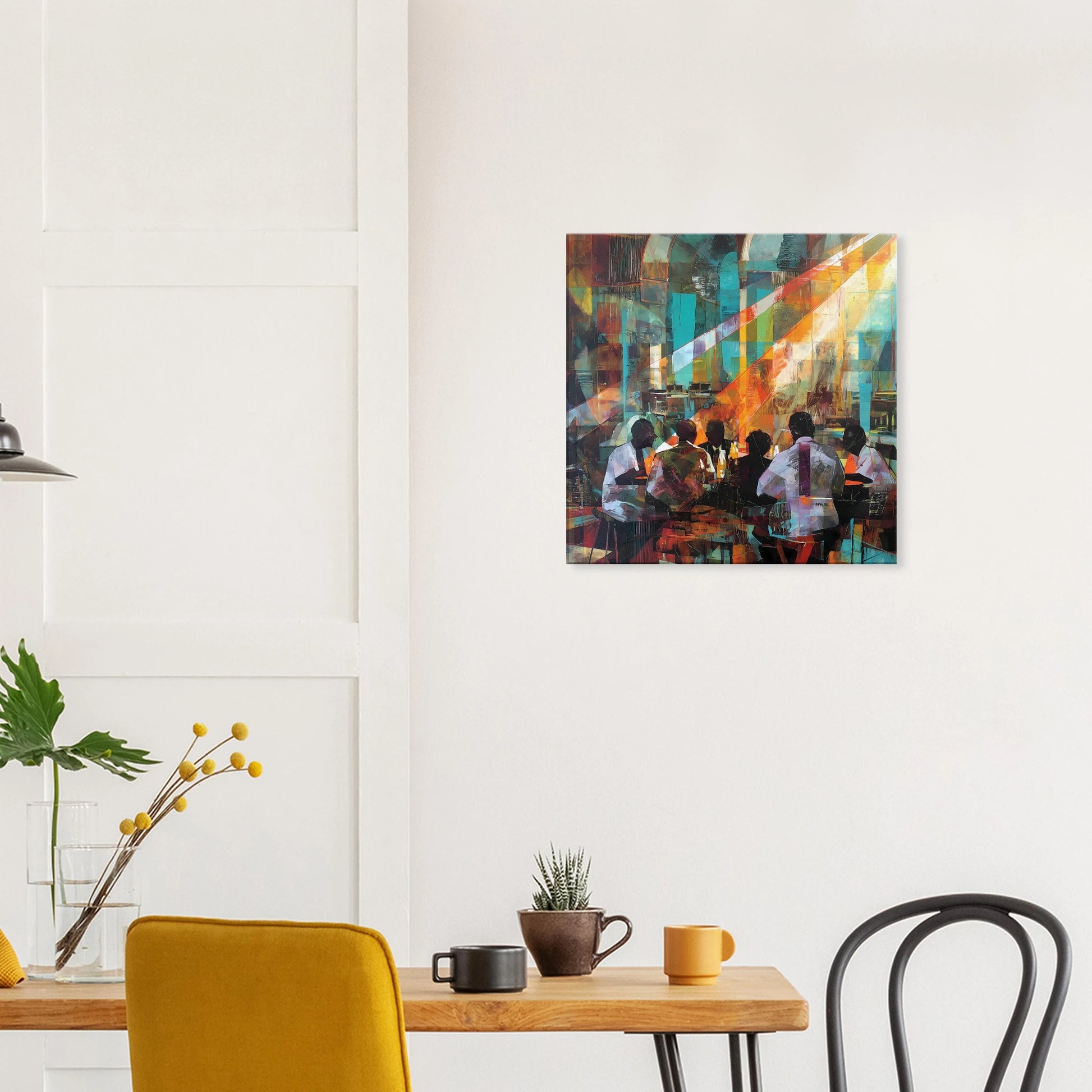 Rencontre au Café — tableau sur toile — vue 7 — art mural STNCL