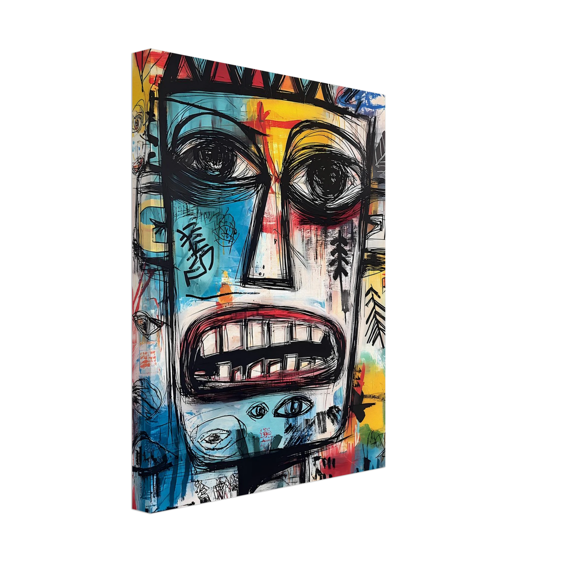 Roi Primitif — tableau sur toile — vue 4 — art mural STNCL