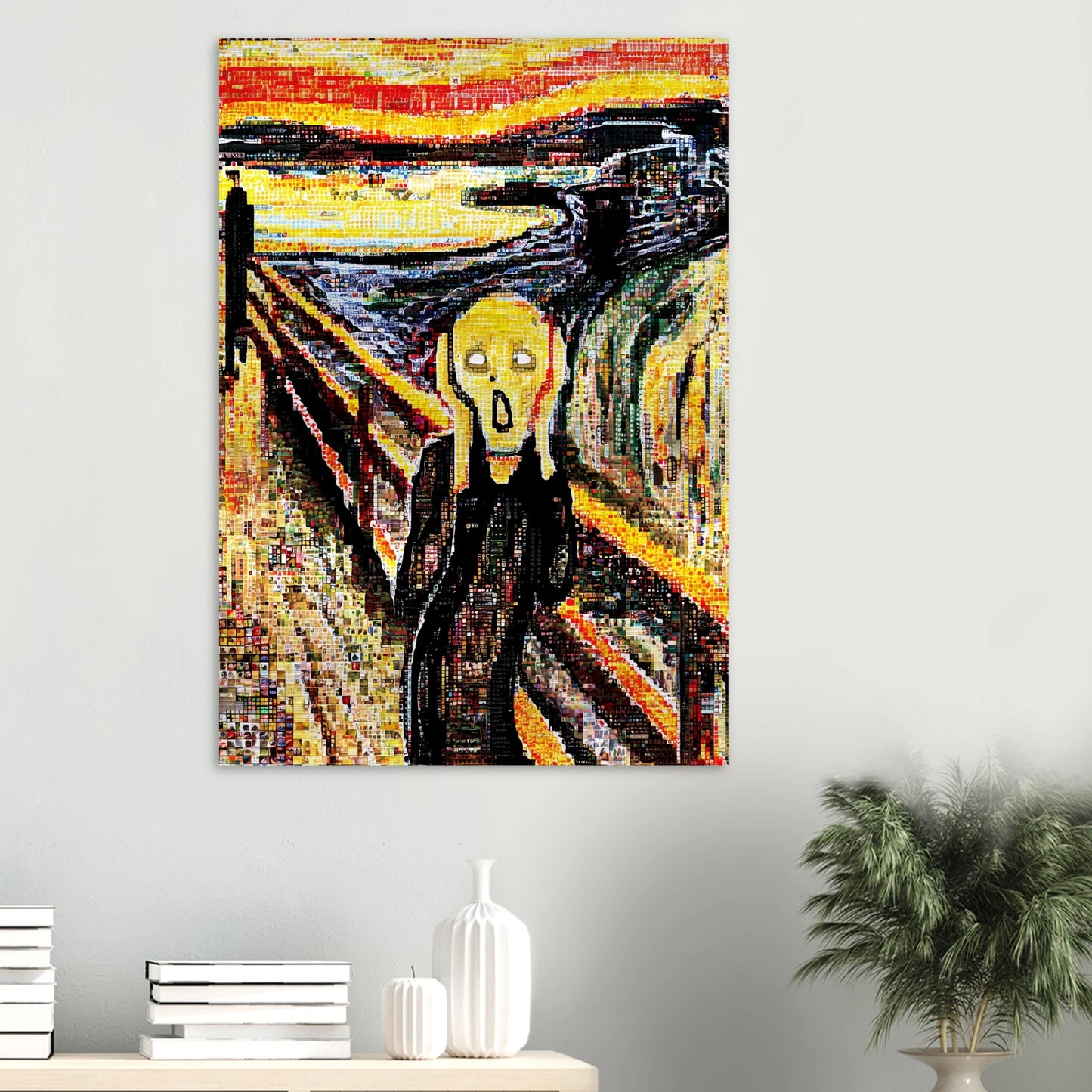 Le Cri en Mosaïque — tableau aluminium — vue 6 — art mural STNCL