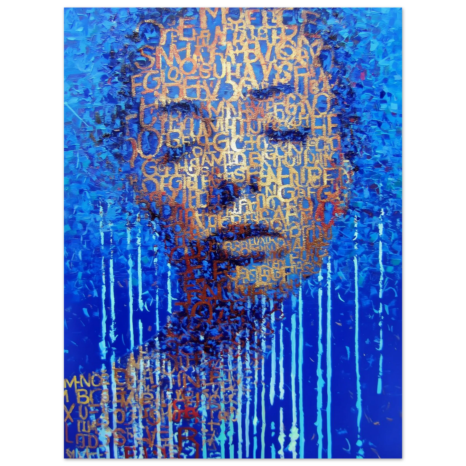 Visage de Lettres — affiche d'art — vue 2 — art mural STNCL