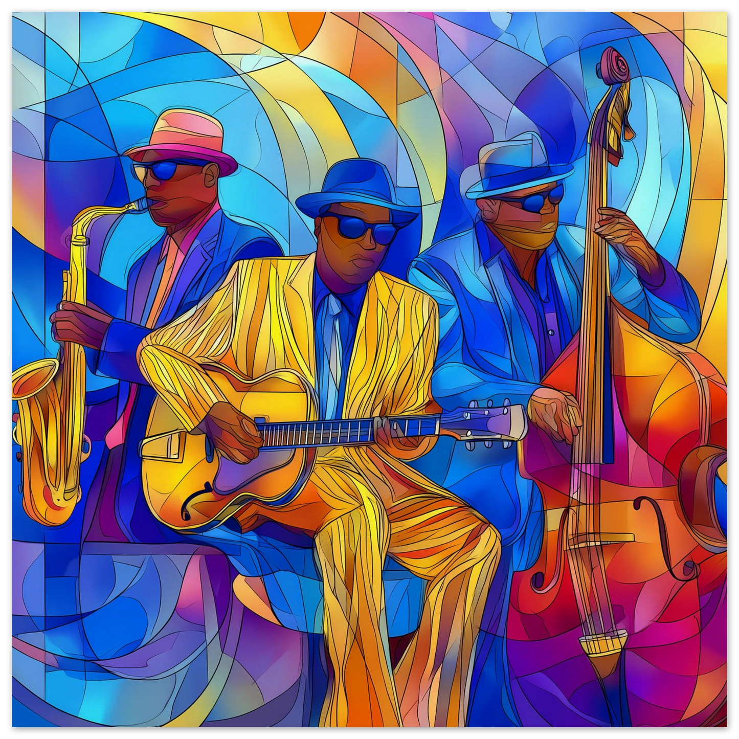 Trio de Jazz — affiche d'art — art mural STNCL