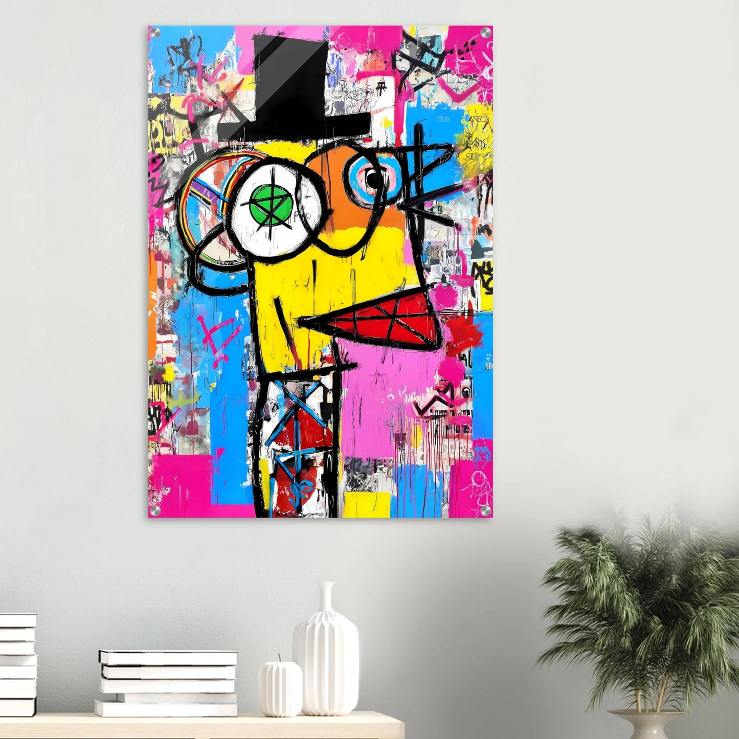 L'Homme au Chapeau Noir — tableau plexiglas — vue 6 — art mural STNCL