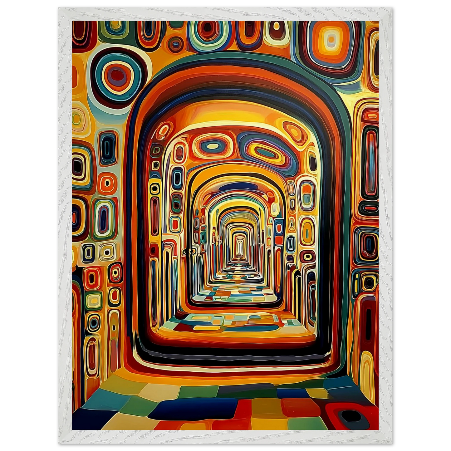 Enfilade Sans Fin — tableau encadré bois — vue 8 — art mural STNCL