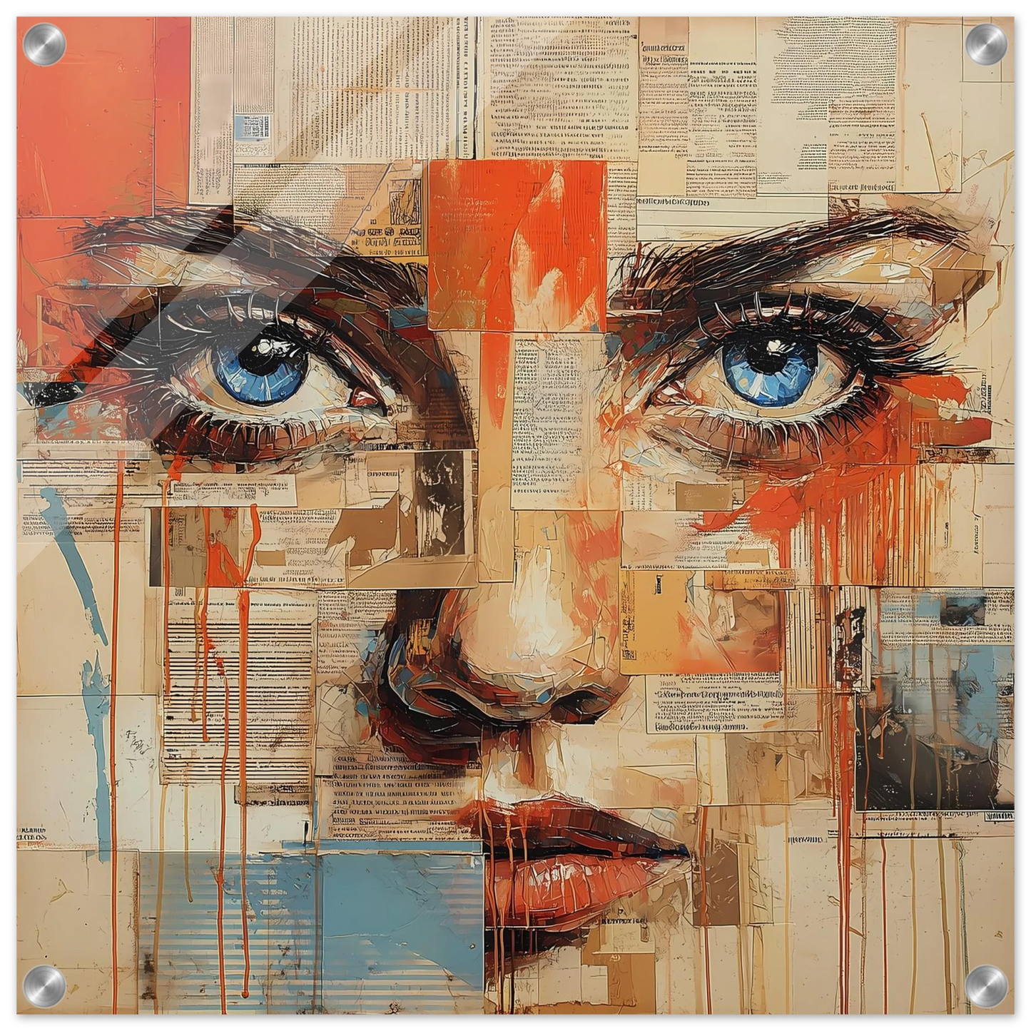 Sur les Pages — tableau plexiglas — vue 2 — art mural STNCL