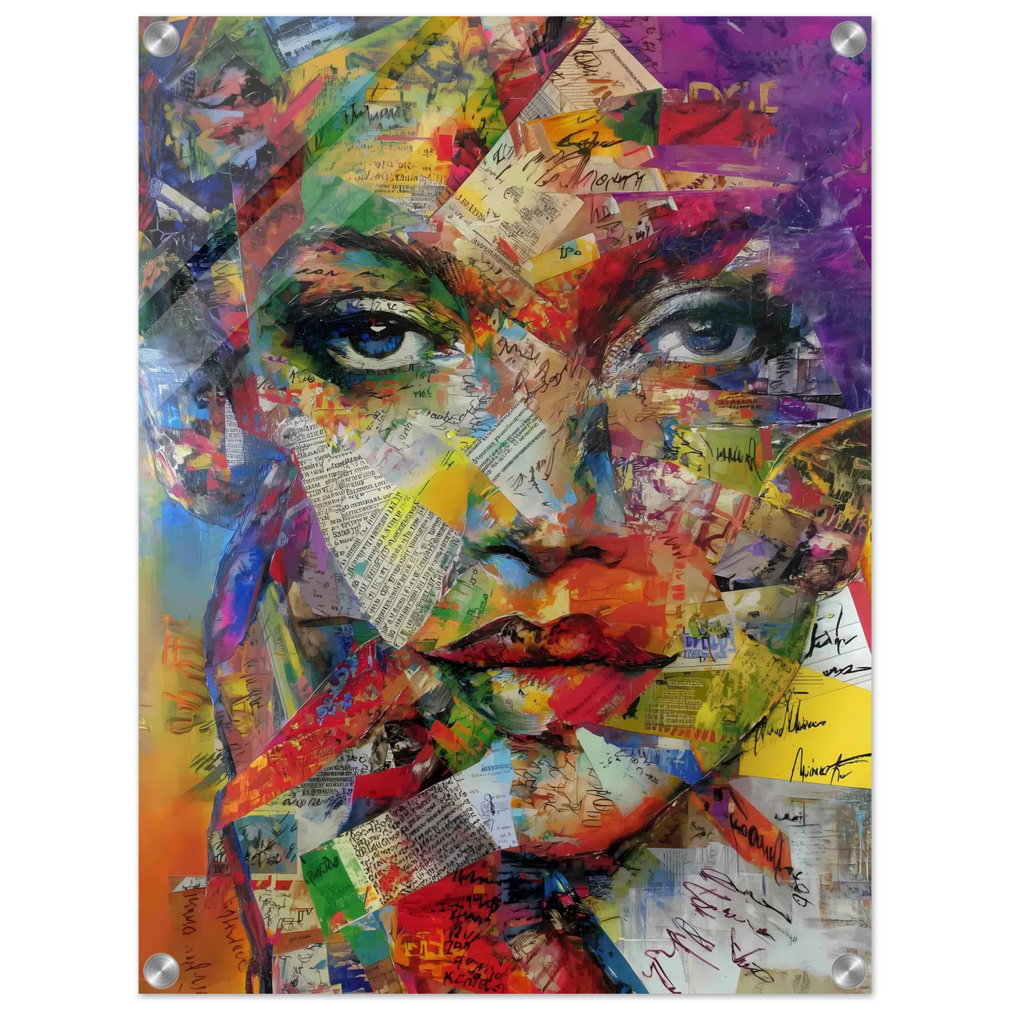Belle de Papier — tableau plexiglas — vue 4 — art mural STNCL