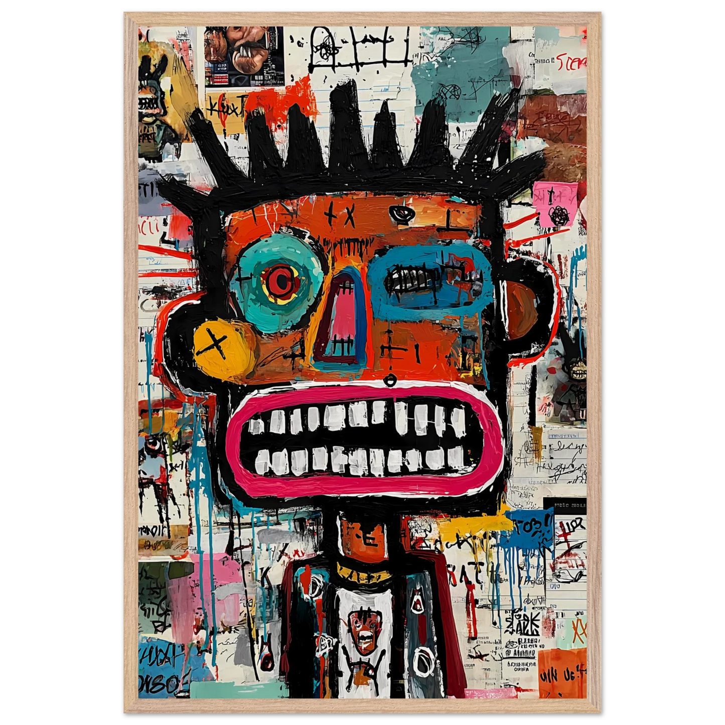 Roi de Papier — tableau encadre bois — vue 14 — art mural STNCL