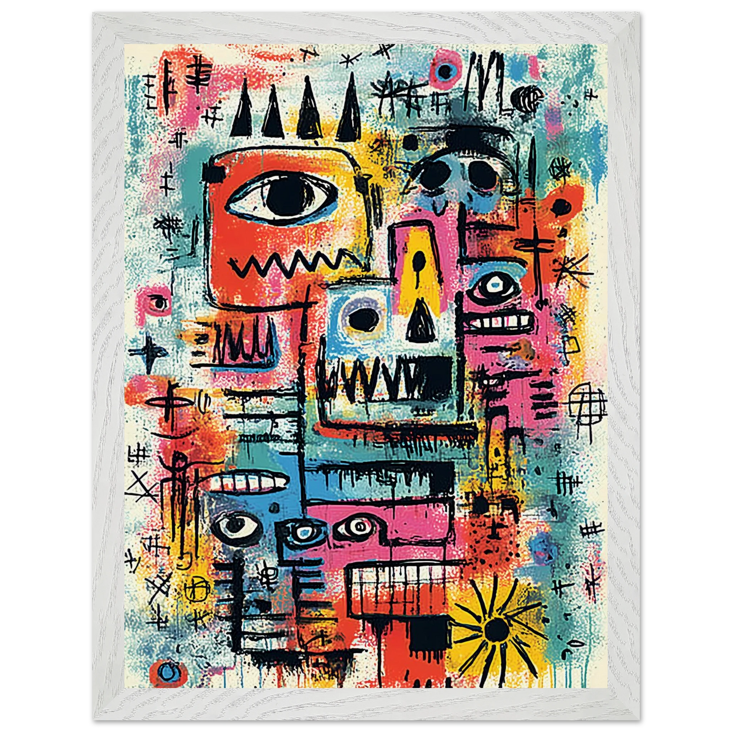 Tribu Primitive — tableau encadre bois — vue 9 — art mural STNCL