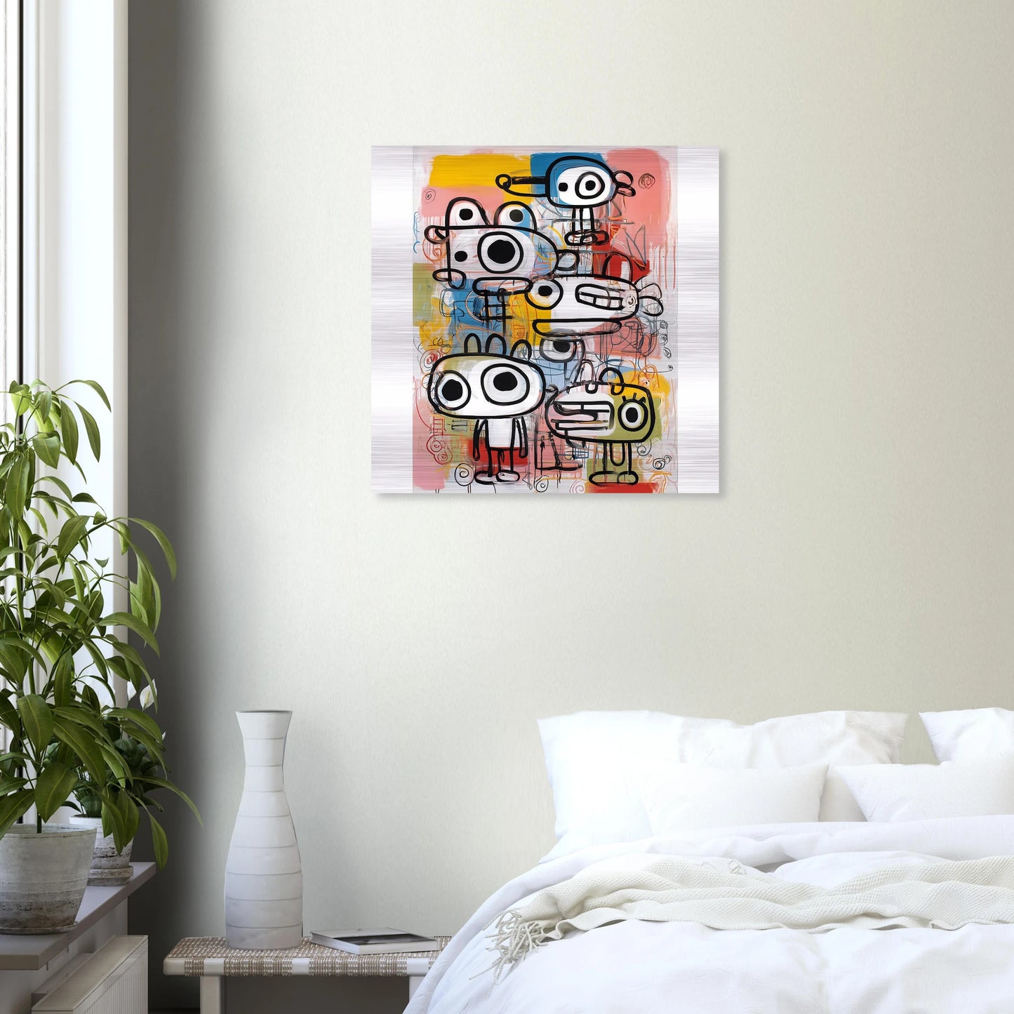 Les Cinq Curieux — tableau aluminium — vue 6 — art mural STNCL