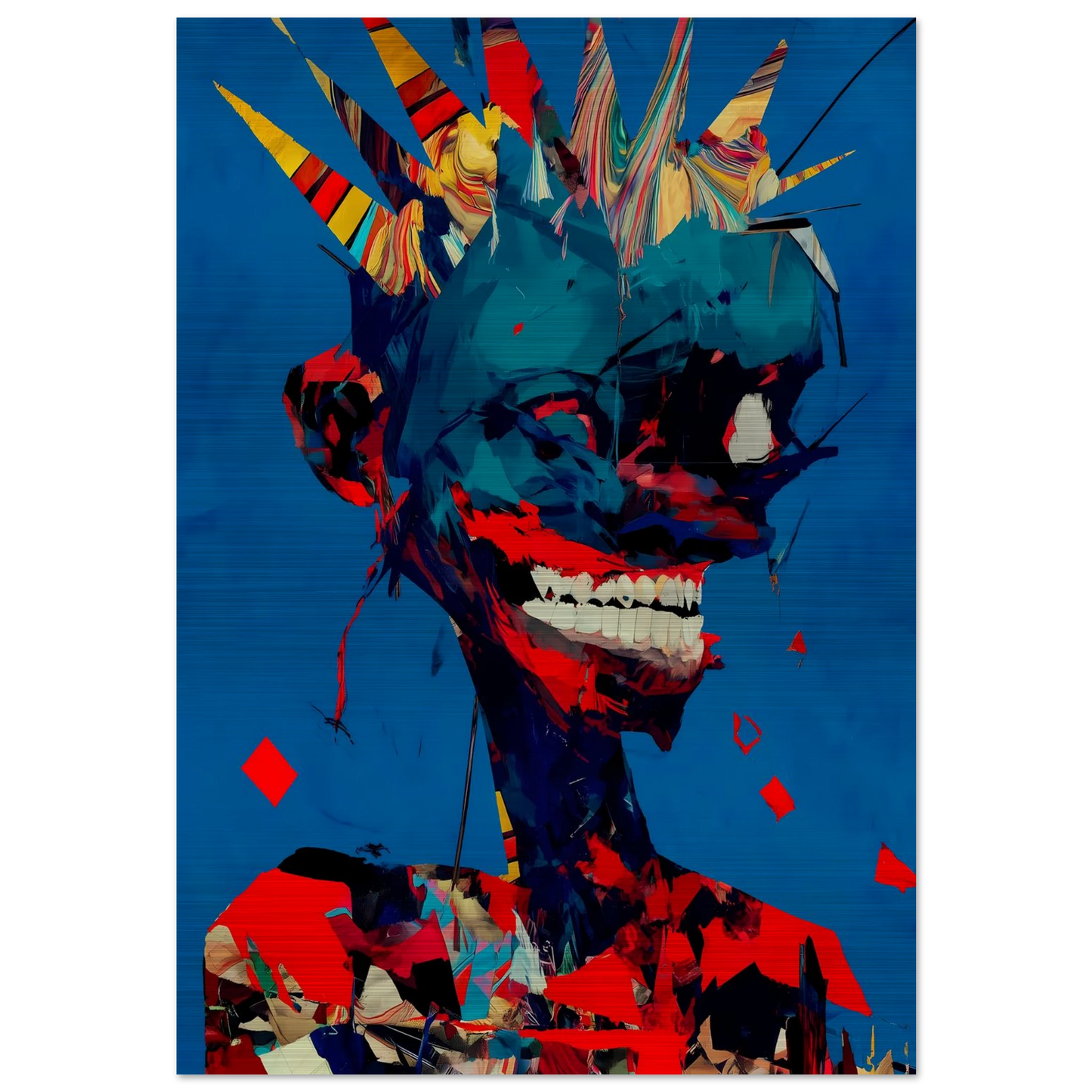 Le Rire Bleu — tableau aluminium — art mural STNCL