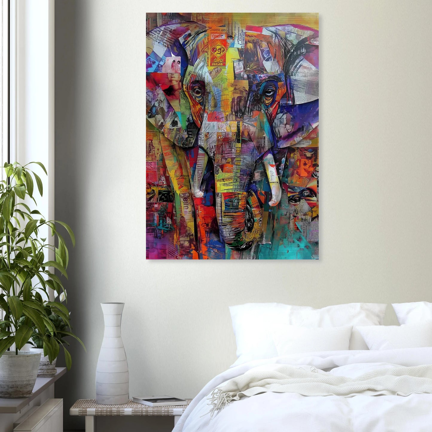 Éléphant de Papier — tableau aluminium — vue 7 — art mural STNCL