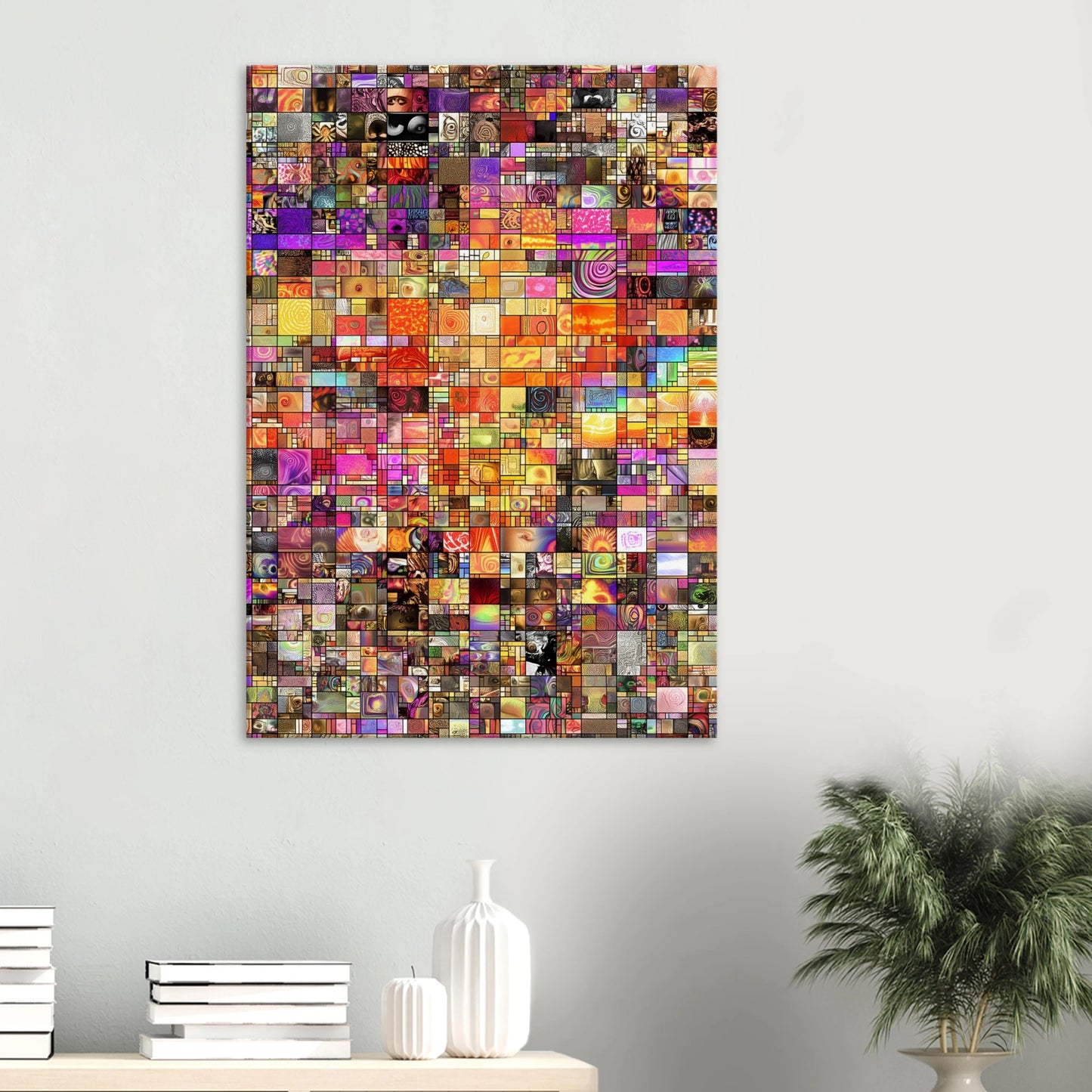 Mosaïque des Mille Mondes — tableau sur toile — vue 6 — art mural STNCL