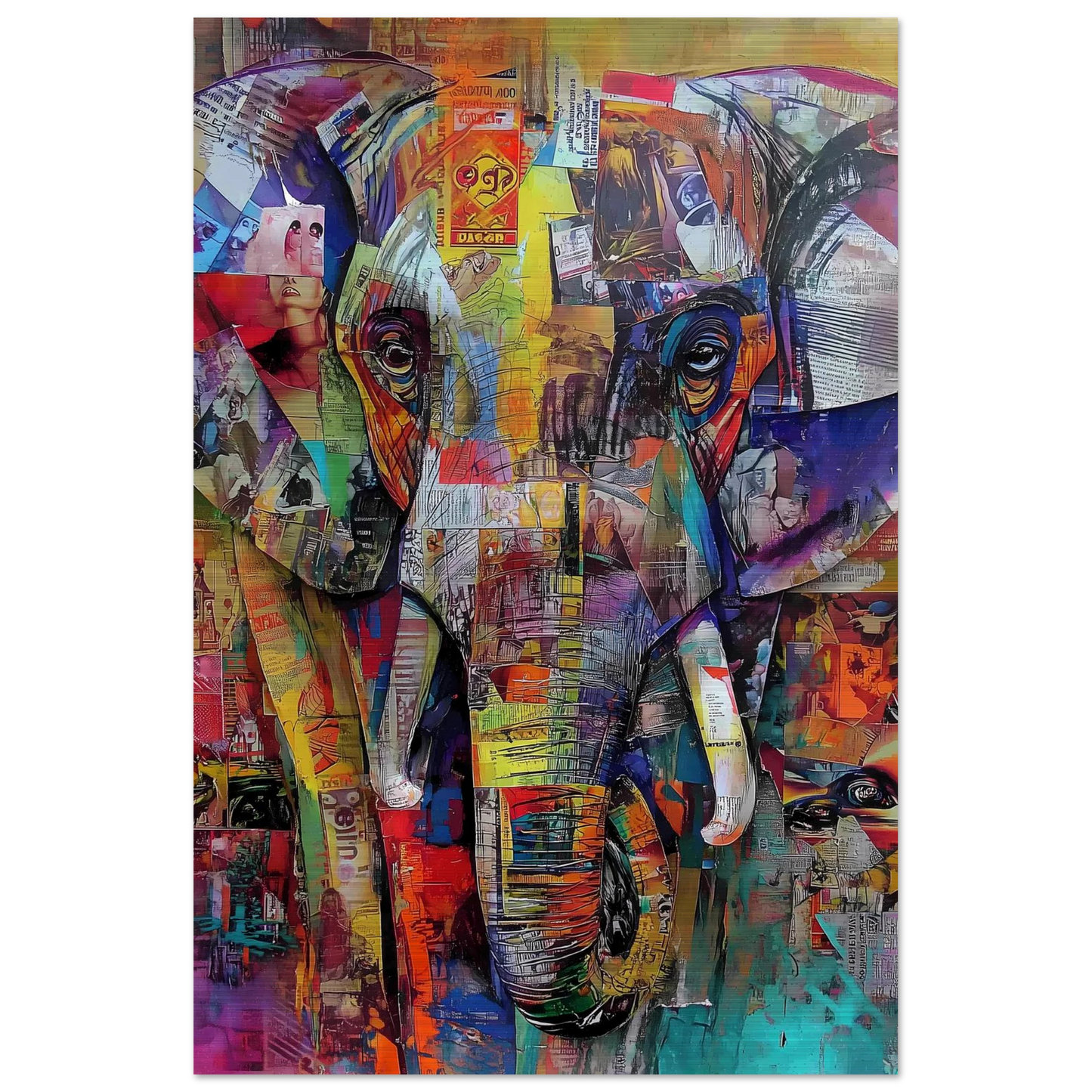 Éléphant de Papier — tableau aluminium — vue 3 — art mural STNCL