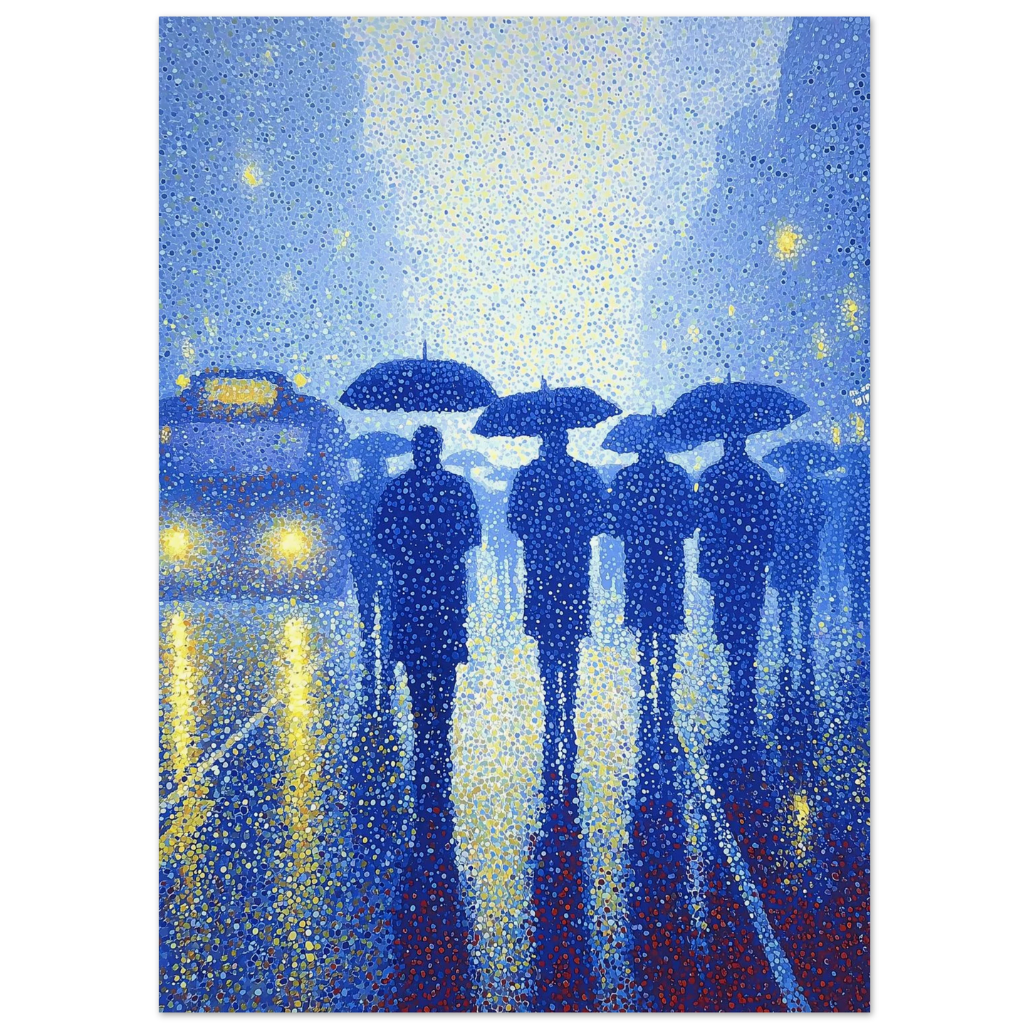 Pluie en Pointillés — affiche d'art — vue 5 — art mural STNCL