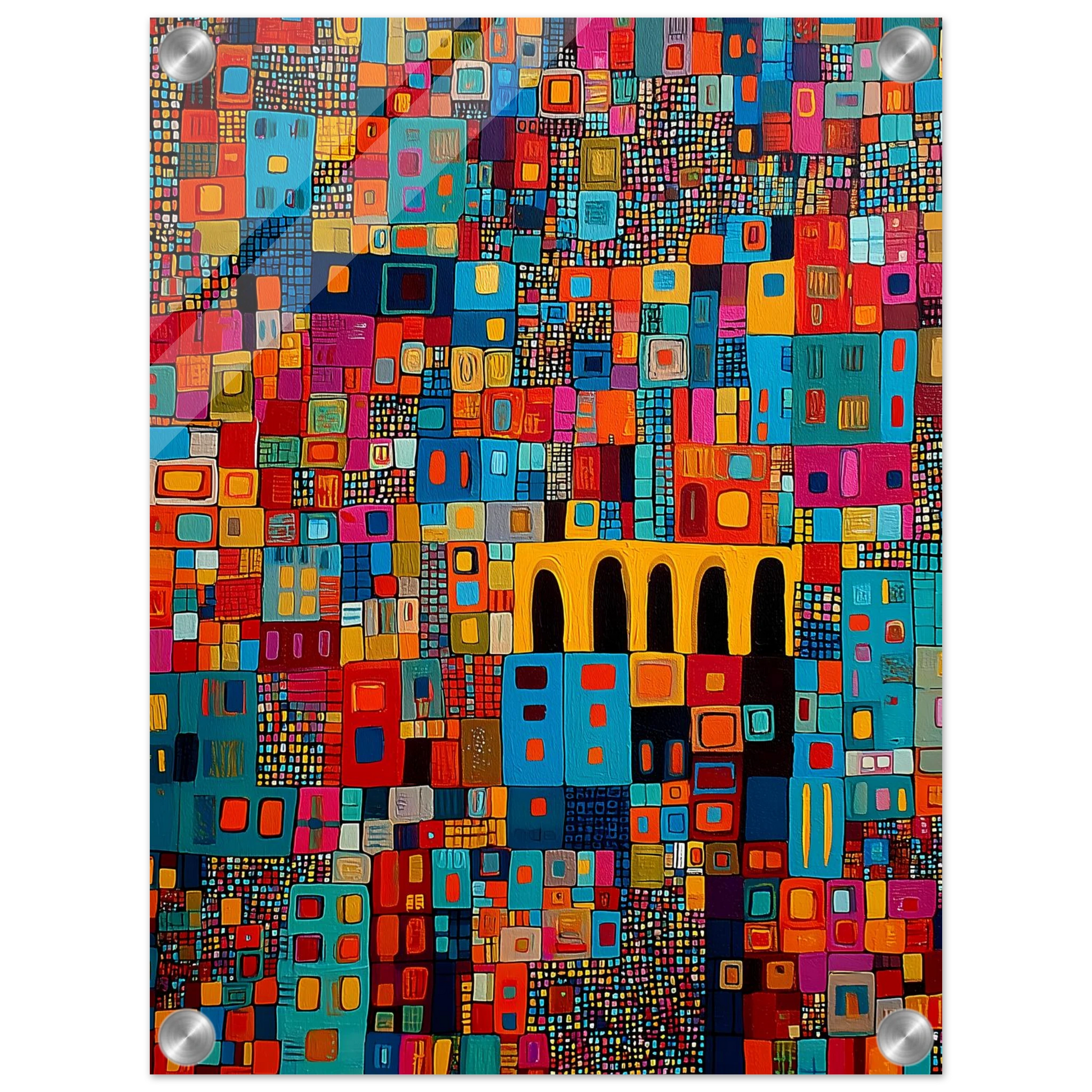 Cité Mosaïque — tableau plexiglas — vue 3 — art mural STNCL