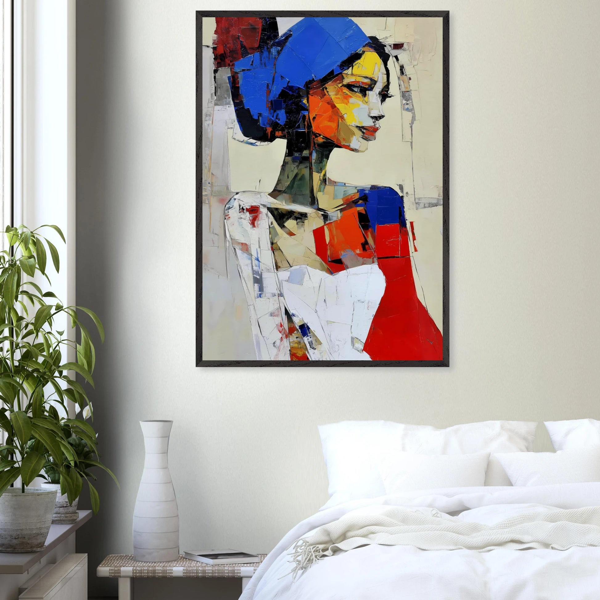 Profil en Éclats de Couleur — tableau encadré bois — vue 17 — art mural STNCL