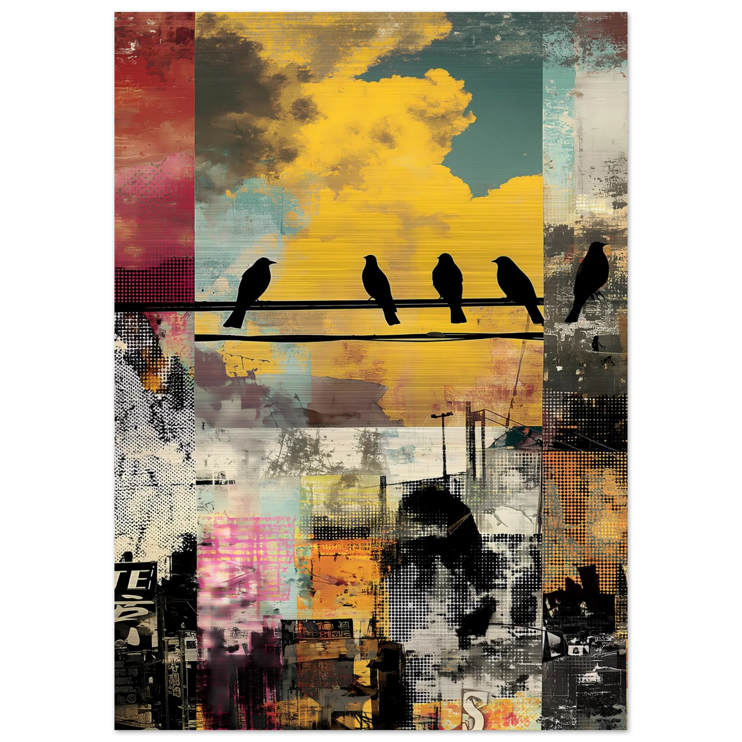Perchoir Urbain — tableau aluminium — vue 4 — art mural STNCL