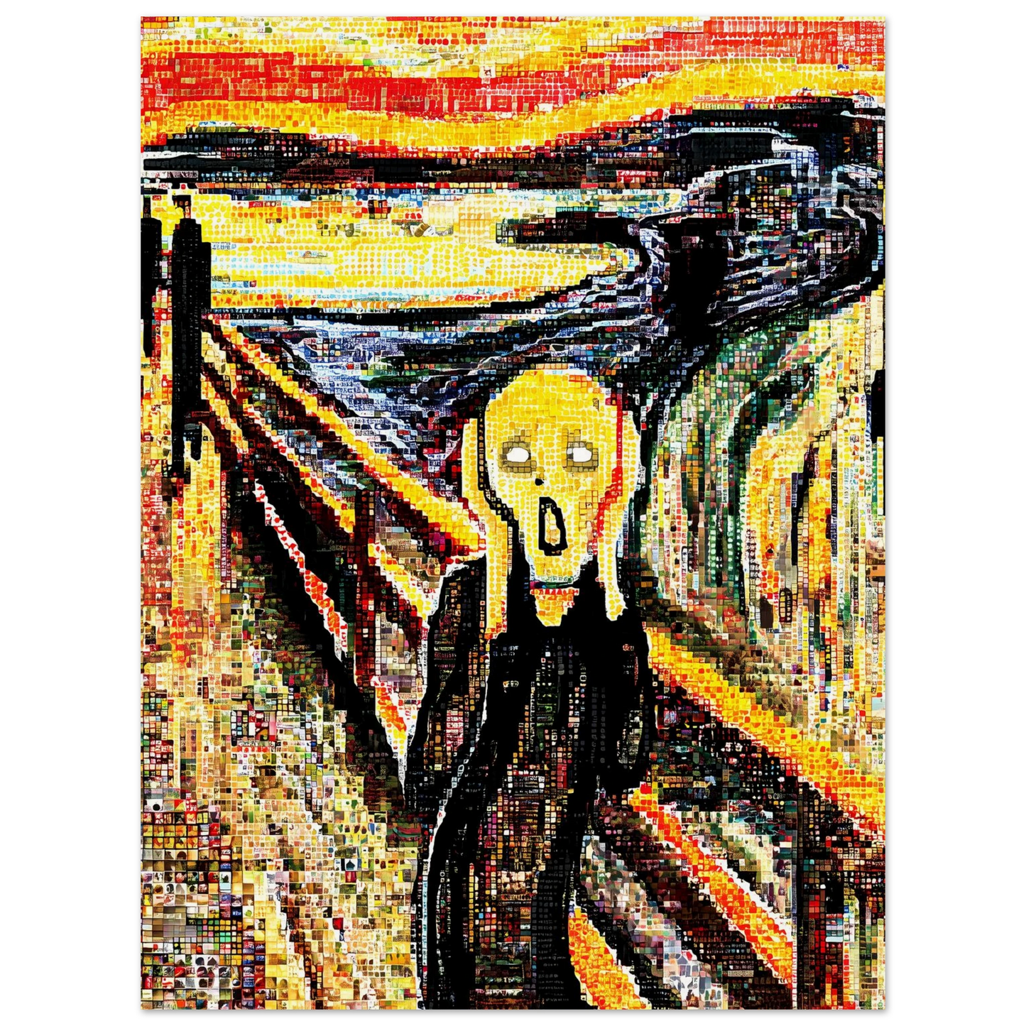 Le Cri en Mosaïque — affiche d'art — vue 3 — art mural STNCL