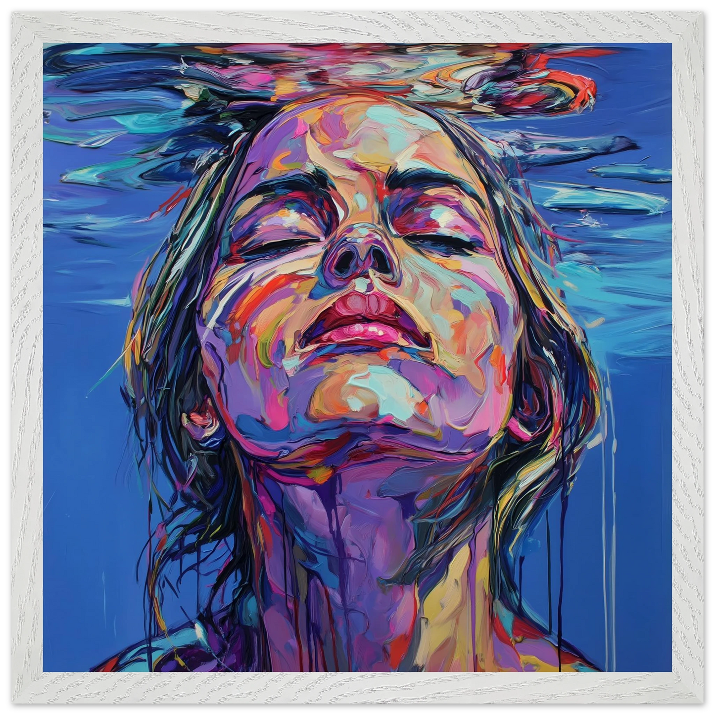À Fleur d'Eau — tableau encadré bois — vue 9 — art mural STNCL