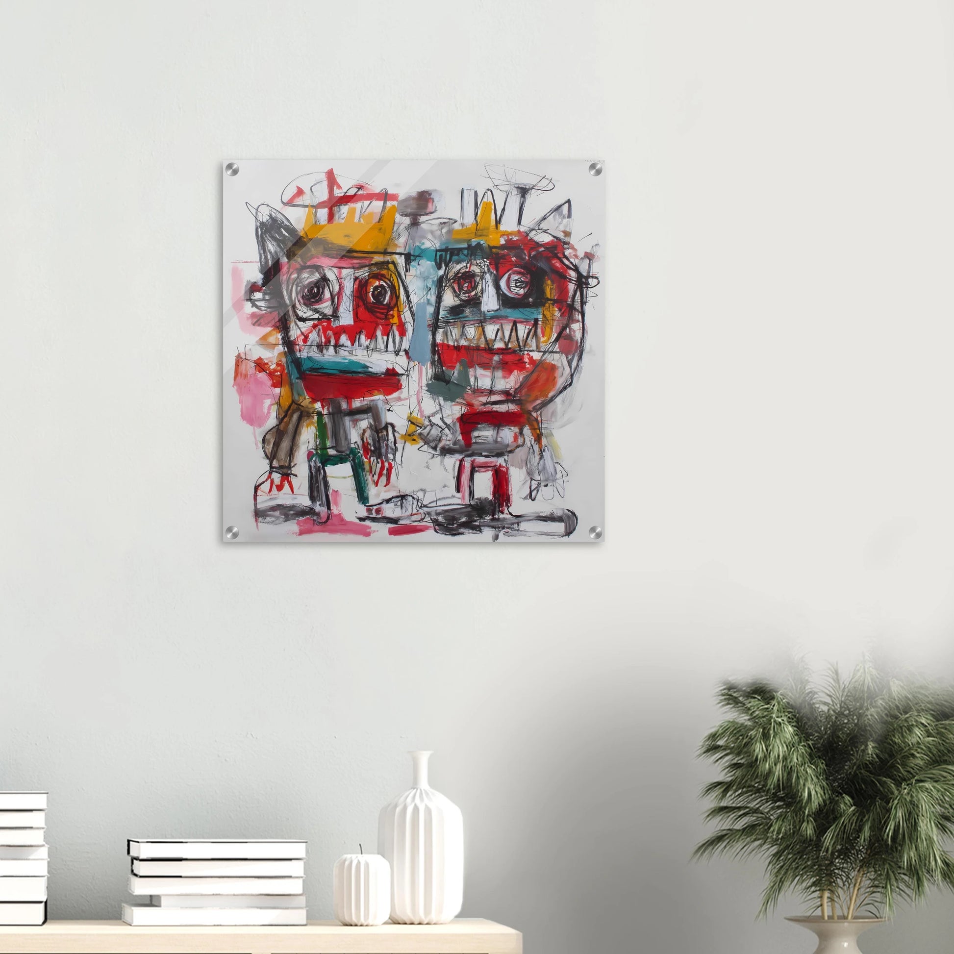 Rois Crânes — tableau plexiglas — vue 5 — art mural STNCL