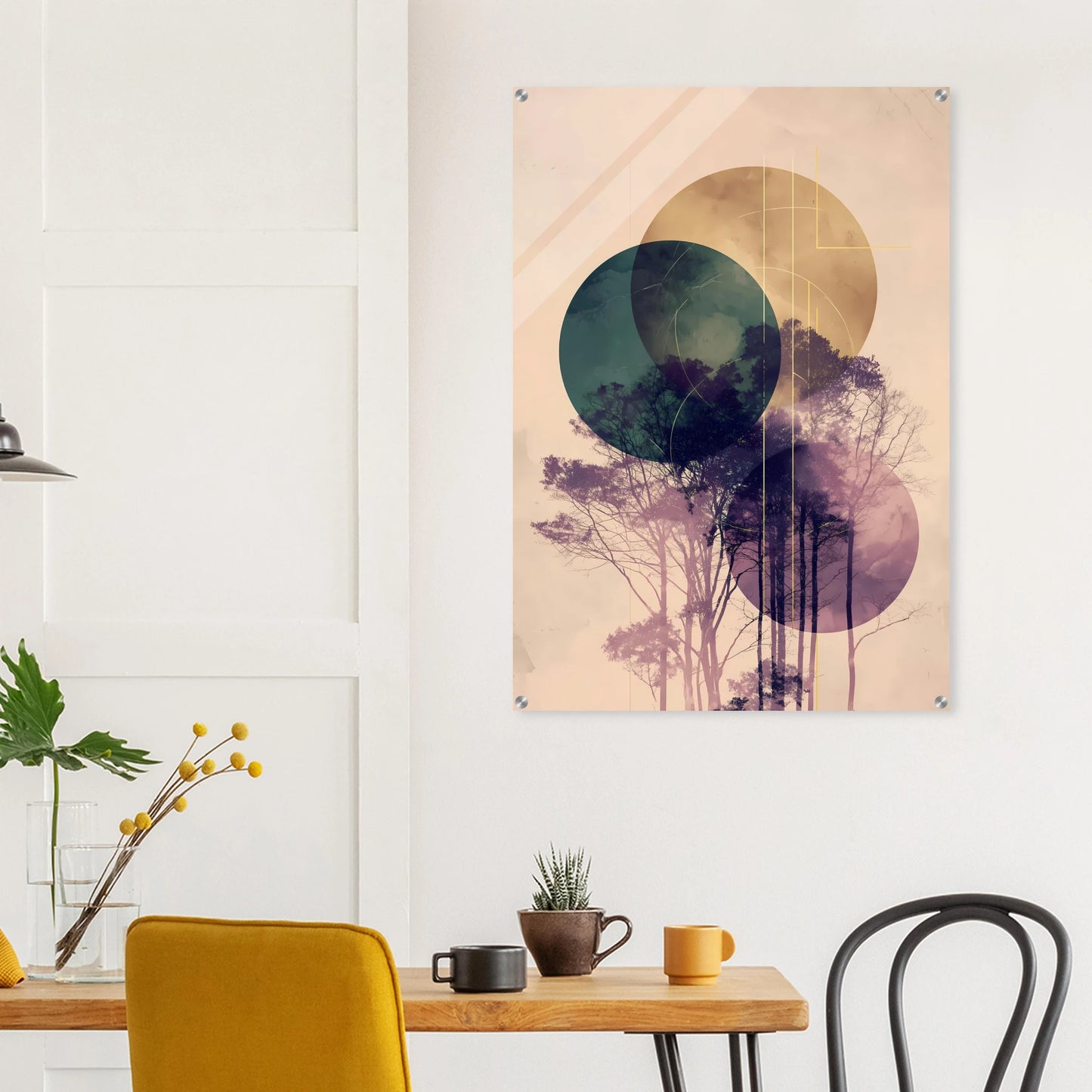 Forêt sous les Lunes — tableau plexiglas — vue 8 — art mural STNCL