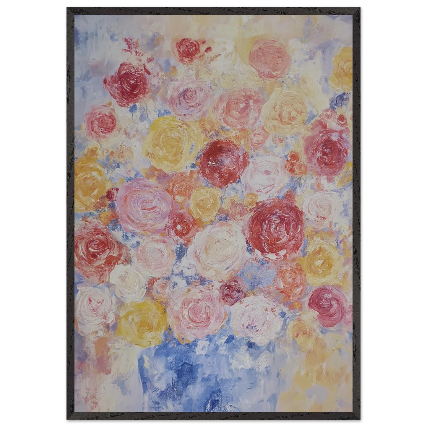Valse des Roses en Juin — tableau encadré bois — art mural STNCL