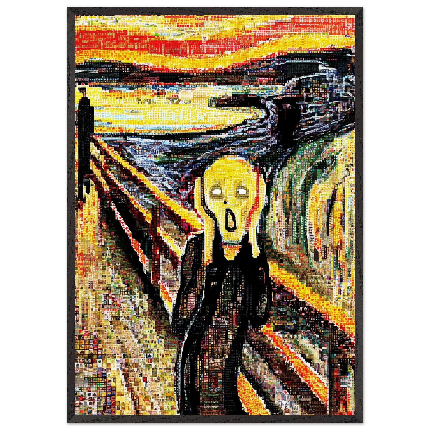 Le Cri Mosaïque Éternel — tableau encadré bois — art mural STNCL