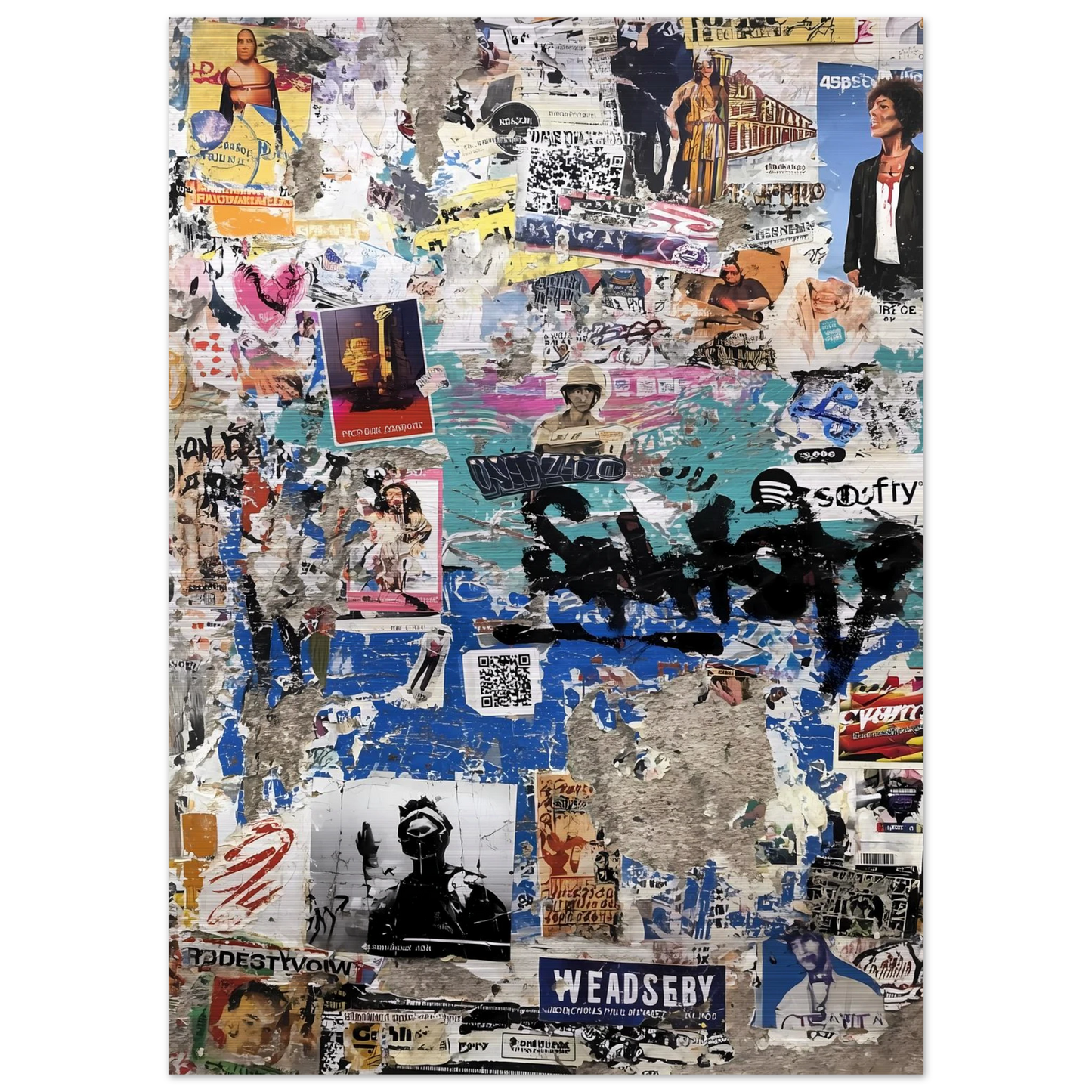 Le Mur Affiché — tableau aluminium — vue 4 — art mural STNCL