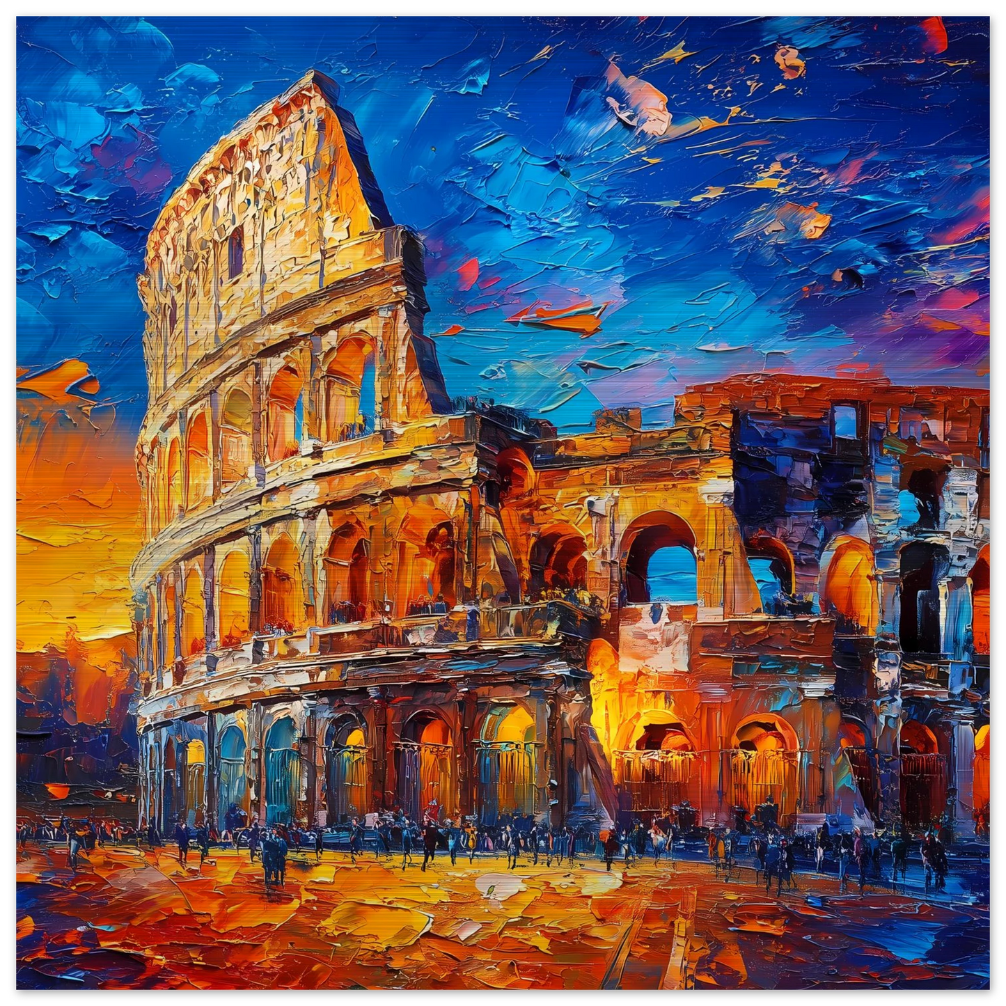 Colisée Flamboyant — tableau aluminium — vue 4 — art mural STNCL