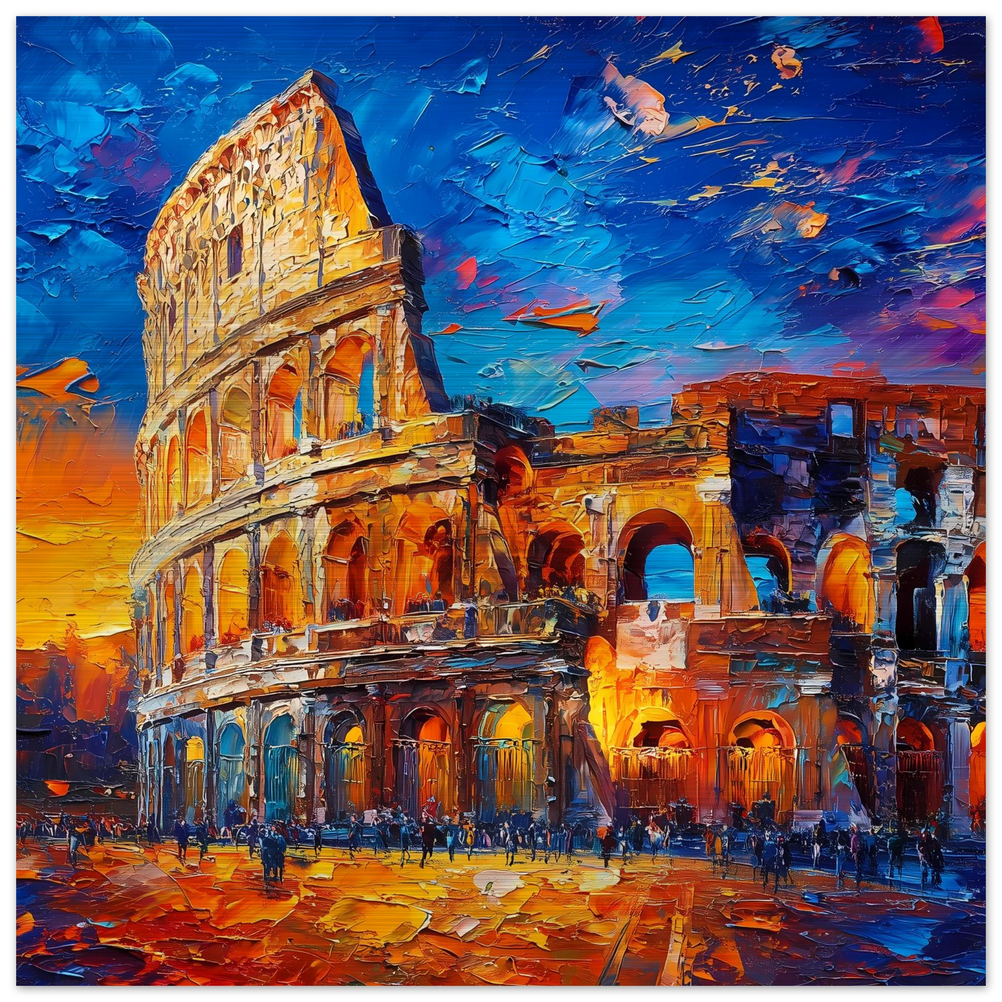 Colisée Flamboyant — tableau aluminium — vue 4 — art mural STNCL