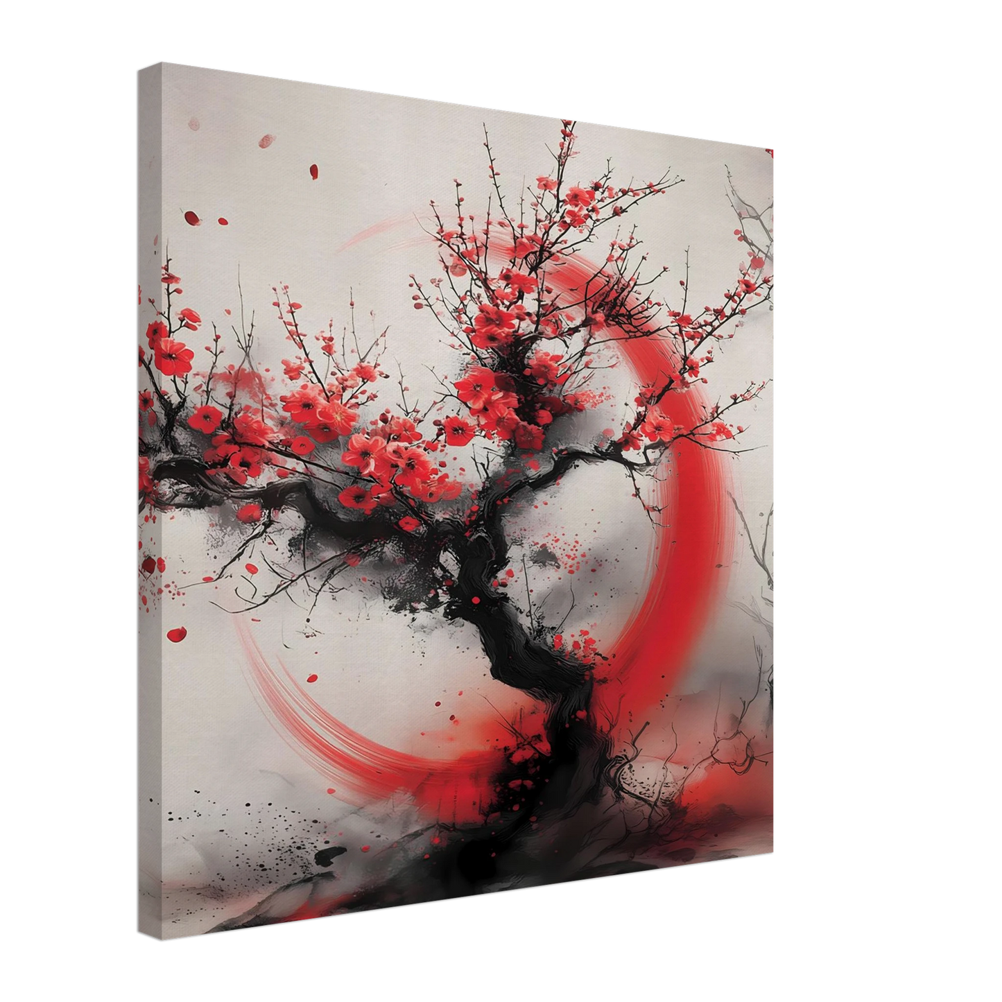 Enso et Prunier — tableau sur toile — art mural STNCL