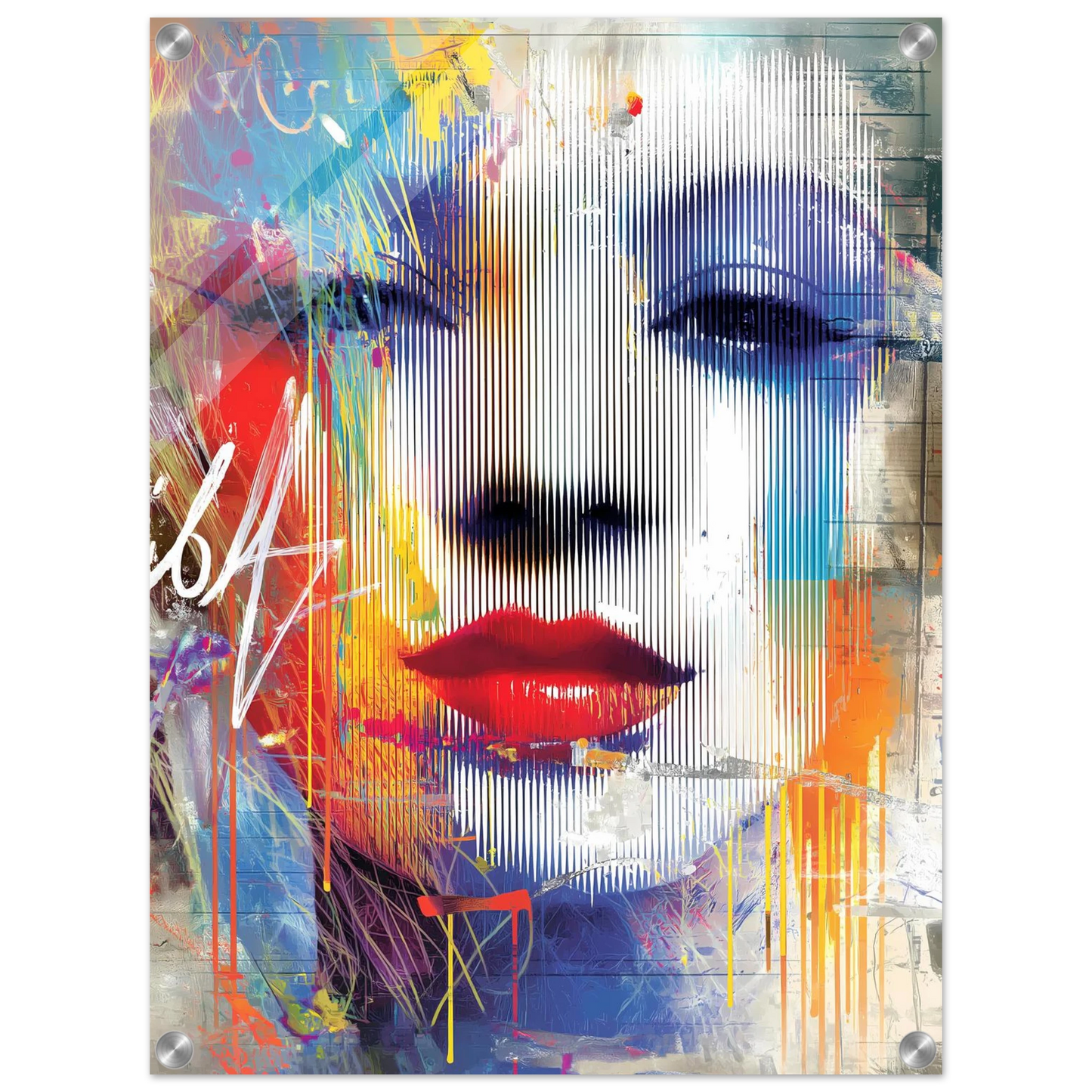 Derrière les Lignes — tableau plexiglas — vue 4 — art mural STNCL