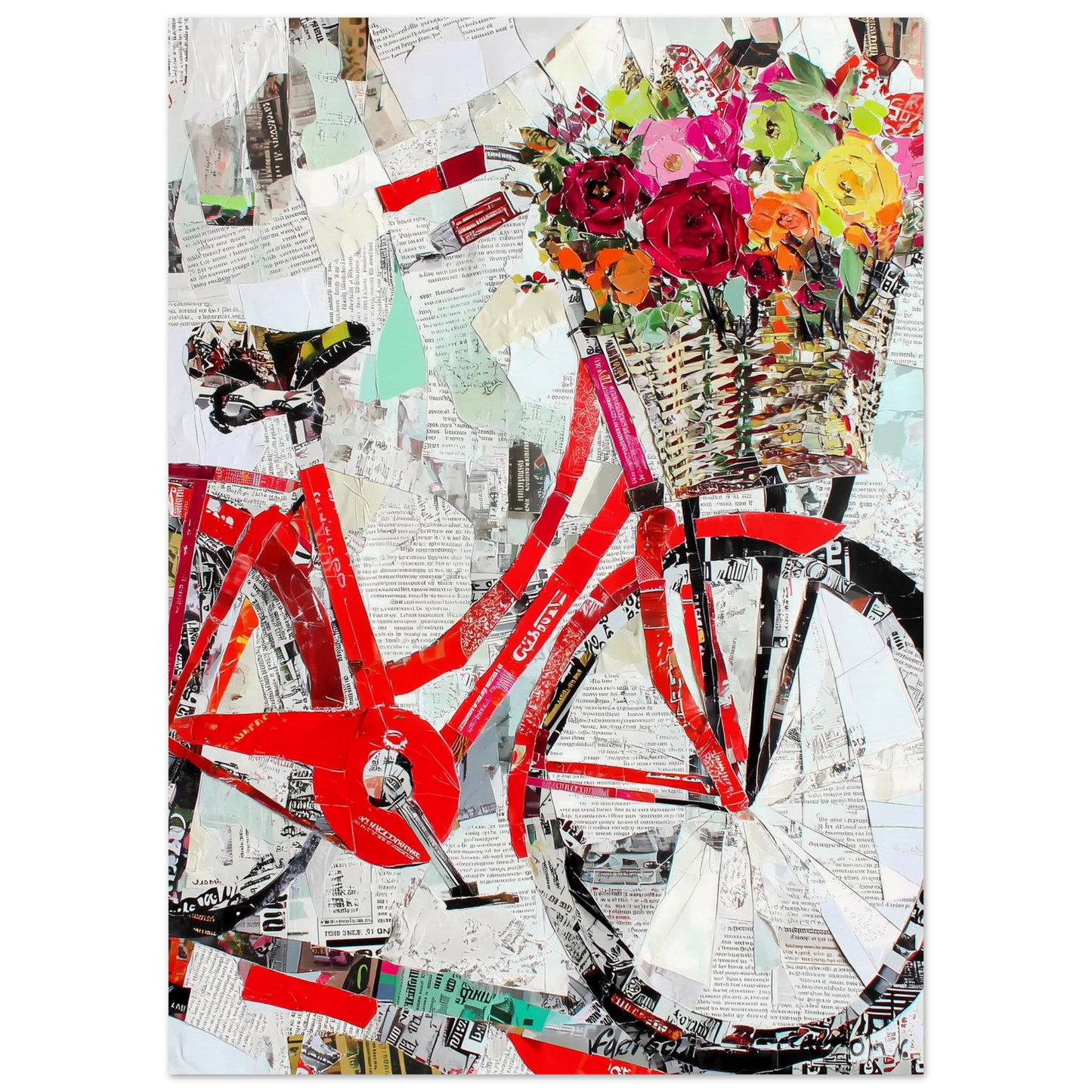 Le Vélo Fleuri — affiche d'art — vue 5 — art mural STNCL