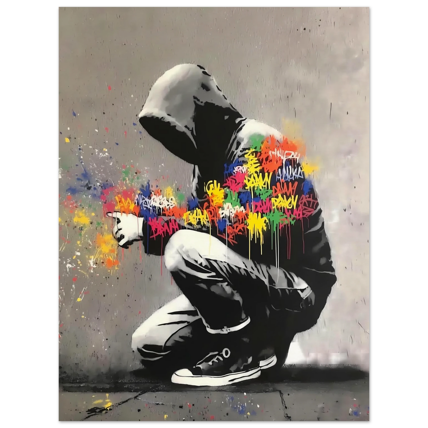 Le Graffeur — affiche d'art — vue 3 — art mural STNCL
