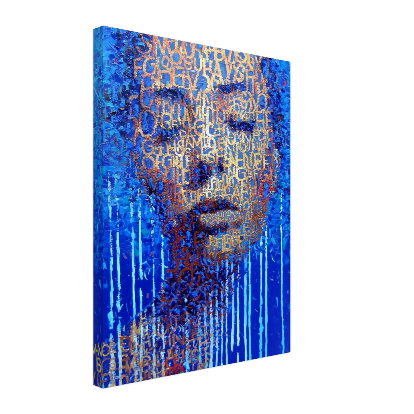 Visage de Lettres — tableau sur toile — vue 5 — art mural STNCL