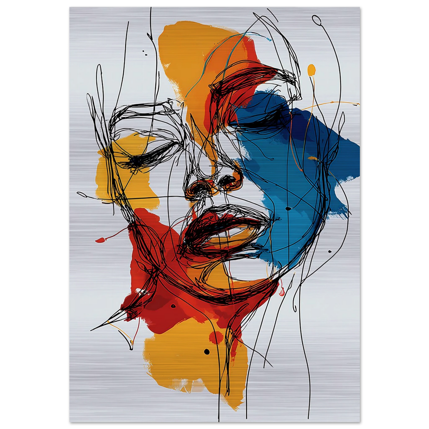 Visage en Filigrane — tableau aluminium — art mural STNCL