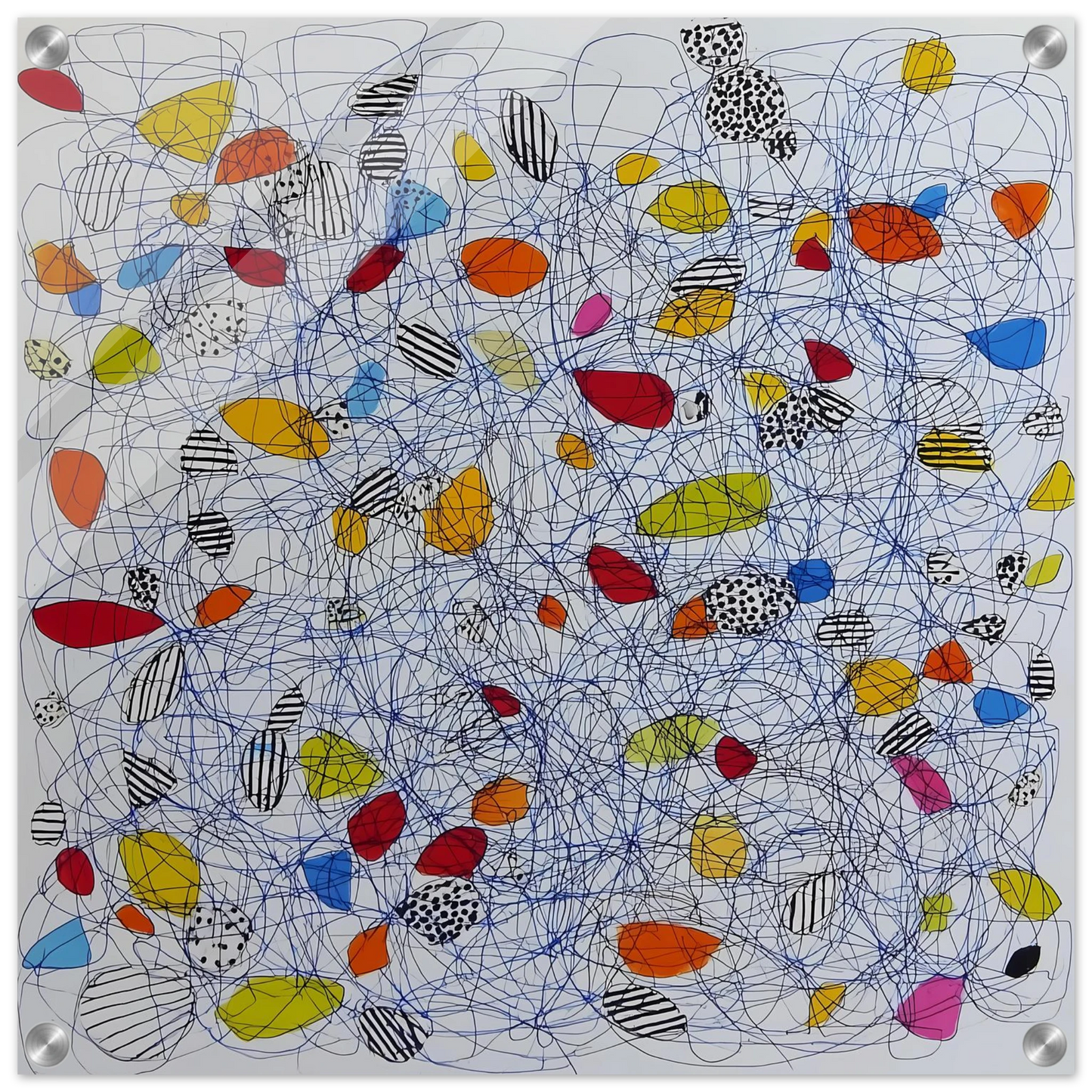 Pelote et Galets — tableau plexiglas — vue 2 — art mural STNCL