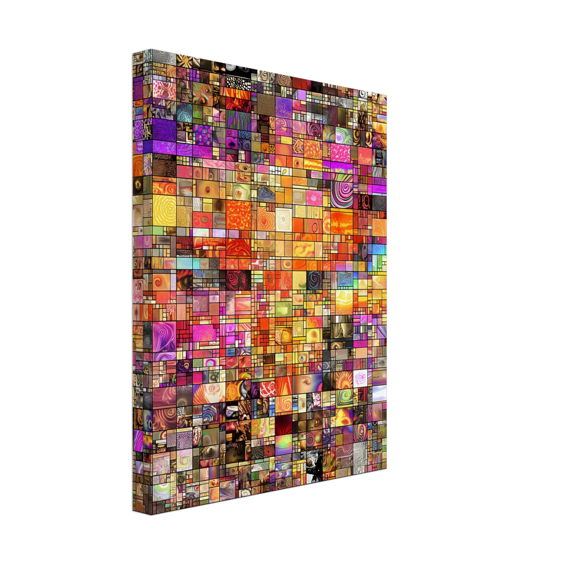 Mosaïque des Mille Mondes — tableau sur toile — vue 4 — art mural STNCL