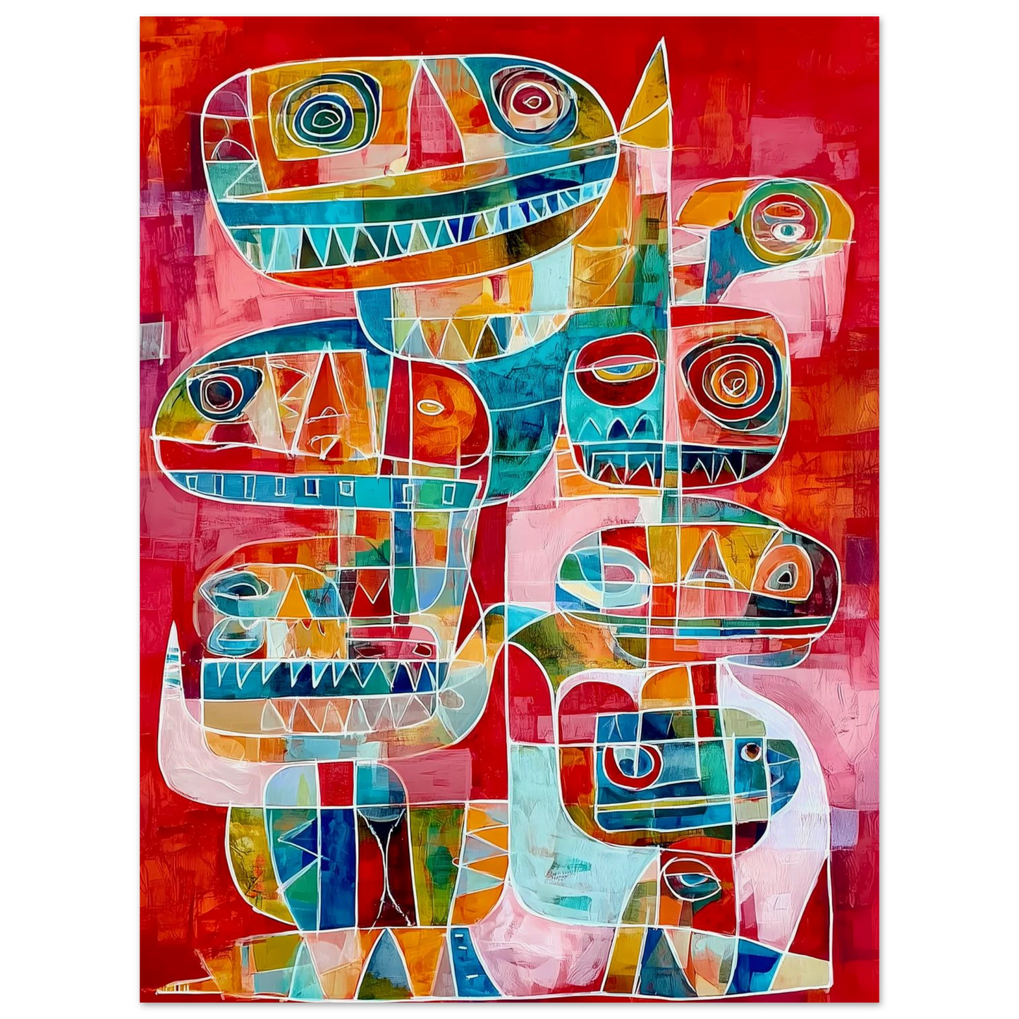 Totems Imbriqués — affiche d'art — vue 2 — art mural STNCL