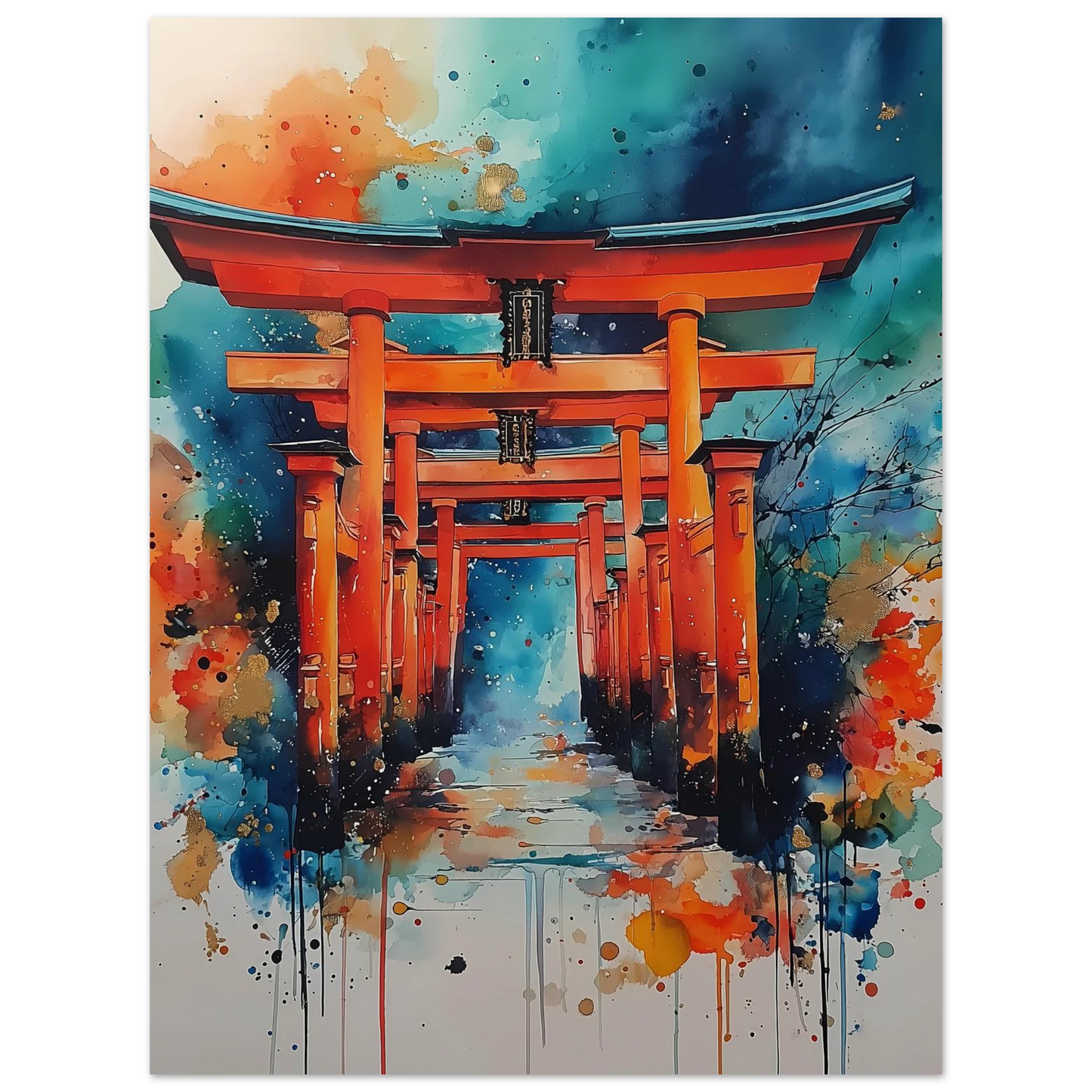 Le Sentier des Mille Portes — affiche d'art — vue 3 — art mural STNCL