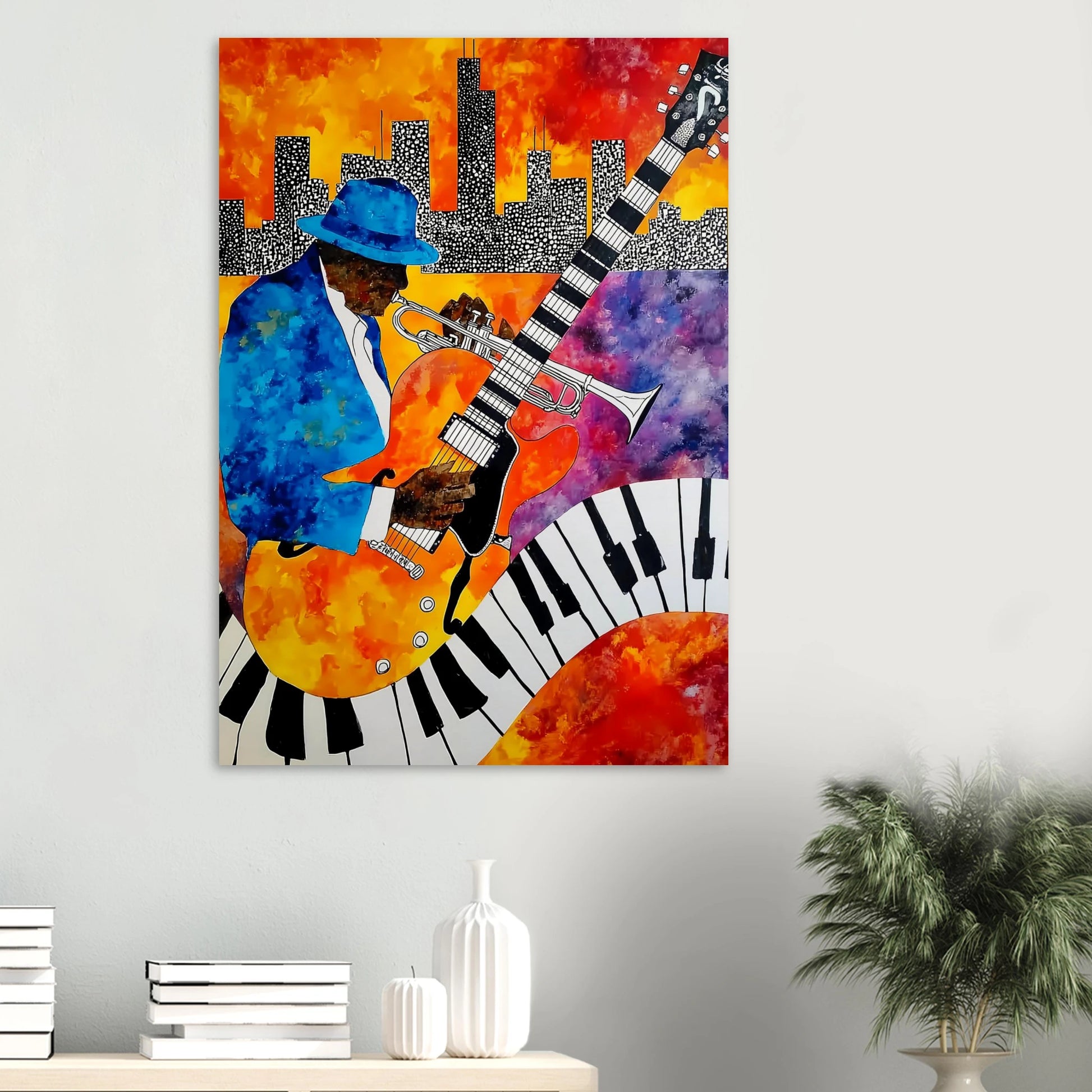 Blues en Ville — affiche d'art — vue 6 — art mural STNCL