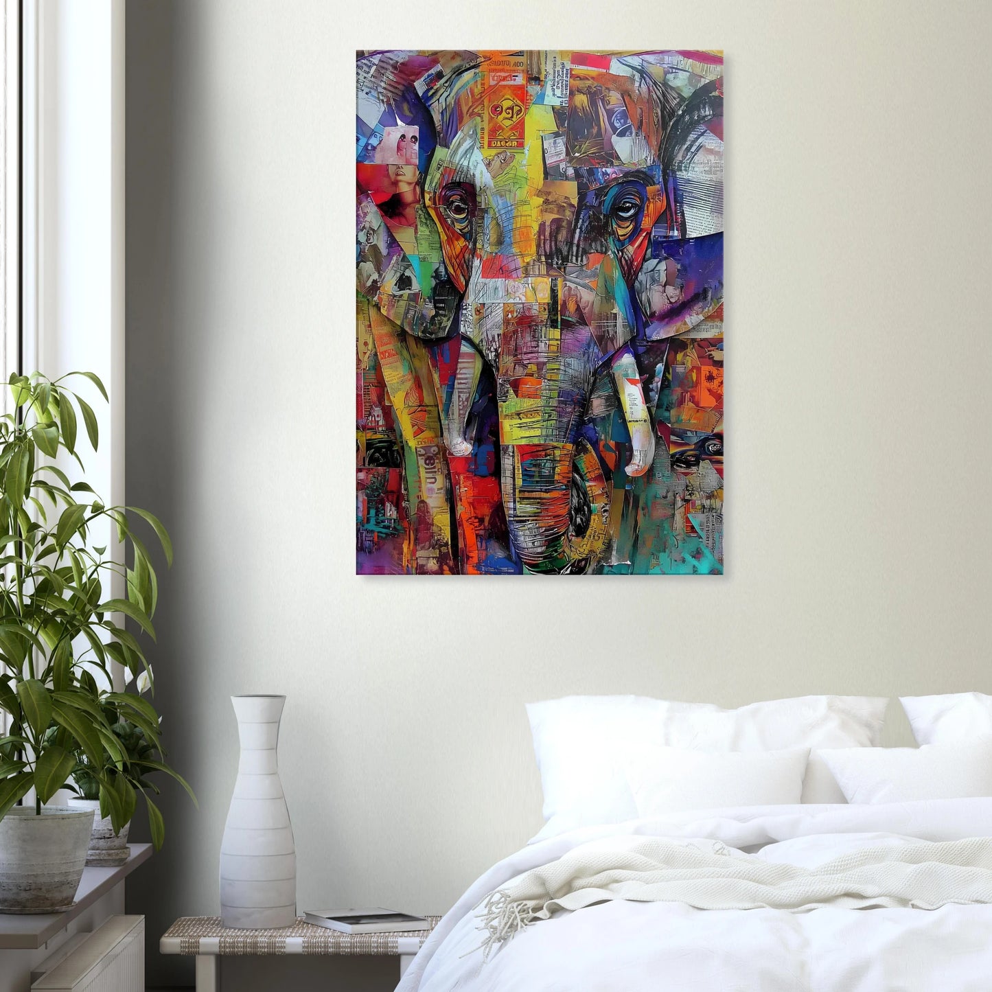 Éléphant de Papier — tableau sur toile — vue 7 — art mural STNCL