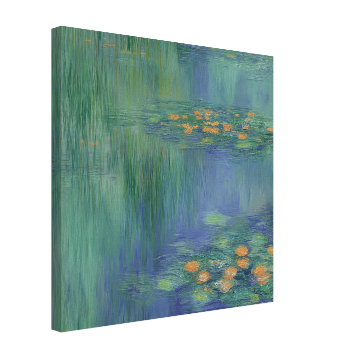 Reflets de Nénuphars — tableau sur toile — vue 4 — art mural STNCL