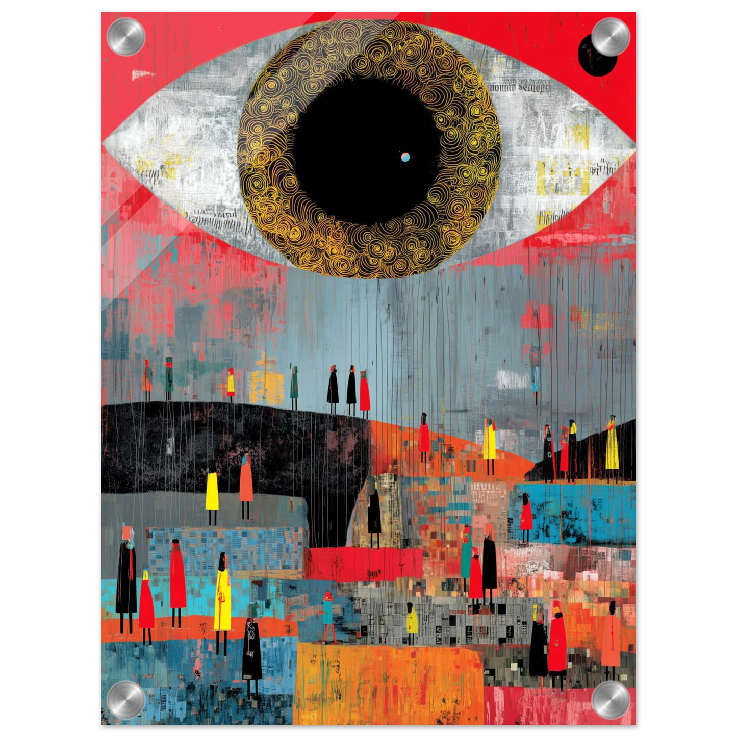 L'Œil qui Gouverne — tableau plexiglas — vue 2 — art mural STNCL