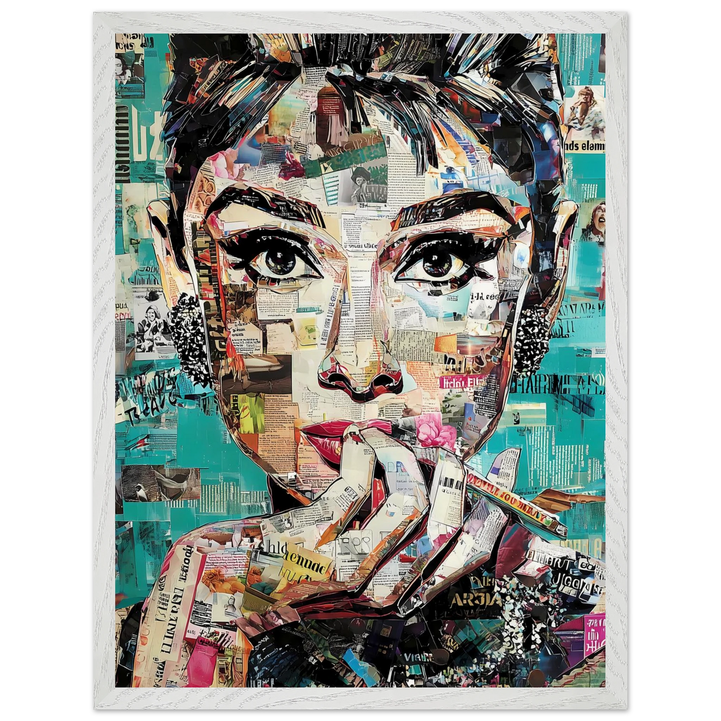 Regard de Papier — tableau encadré bois — vue 8 — art mural STNCL