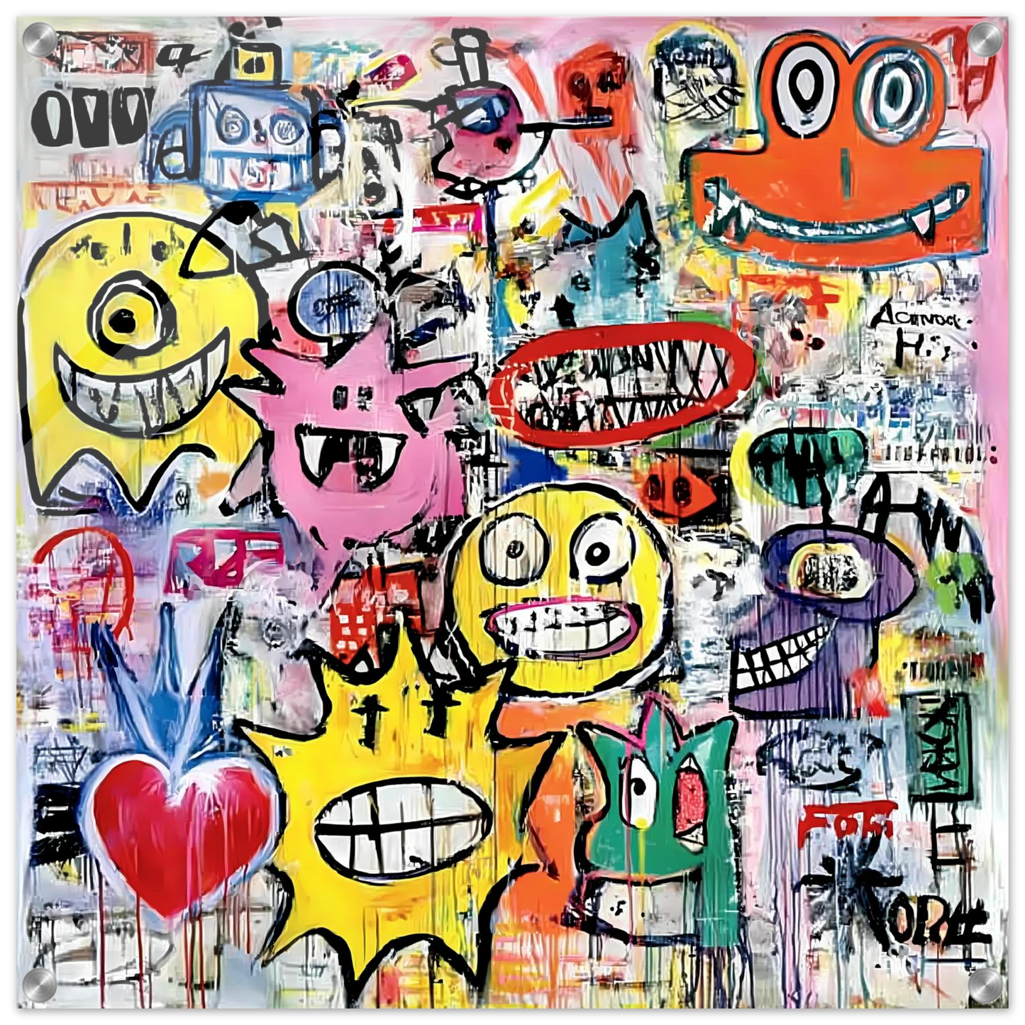 Le Mur aux Monstres — tableau plexiglas — art mural STNCL