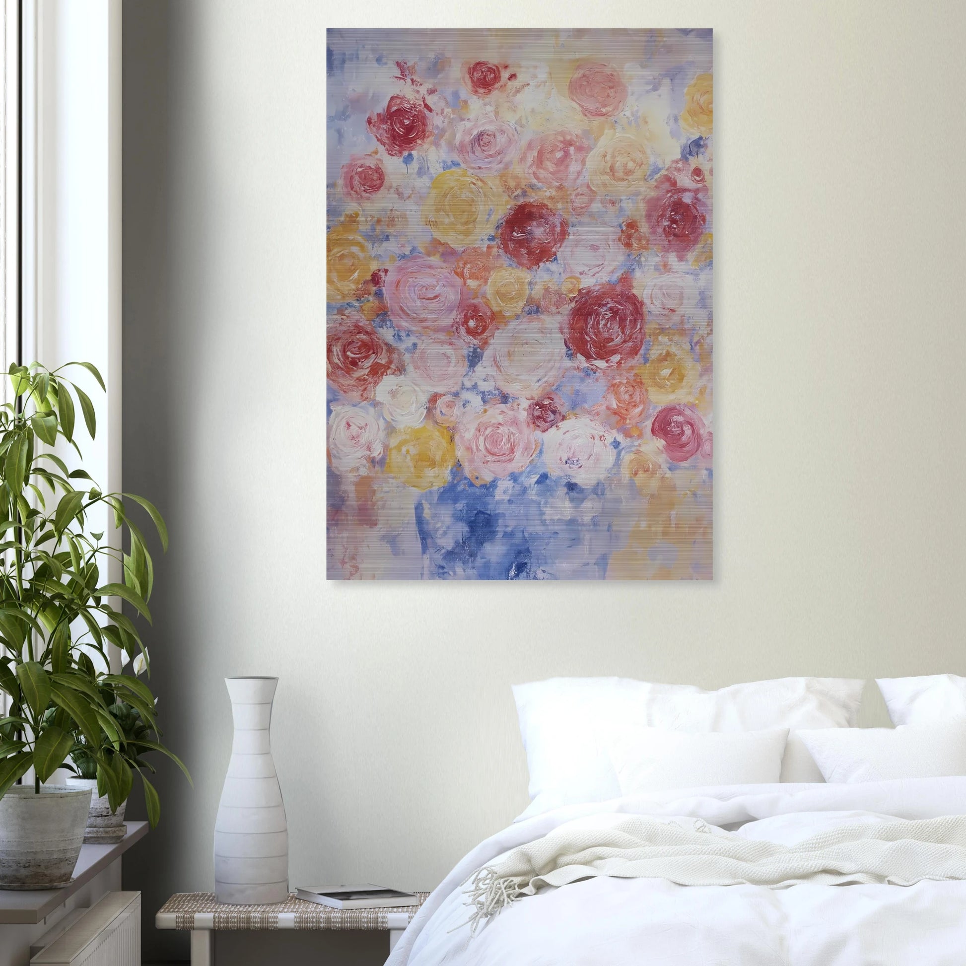 Brassée de Roses — tableau aluminium — vue 7 — art mural STNCL