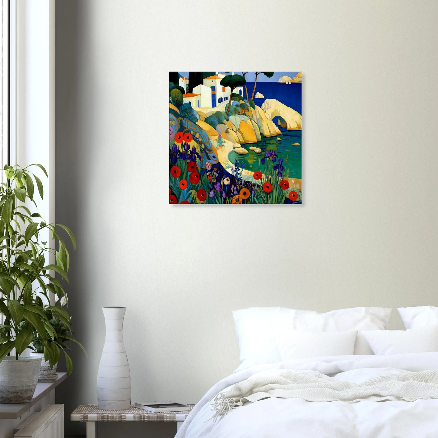 La Crique aux Coquelicots — tableau sur toile — vue 6 — art mural STNCL