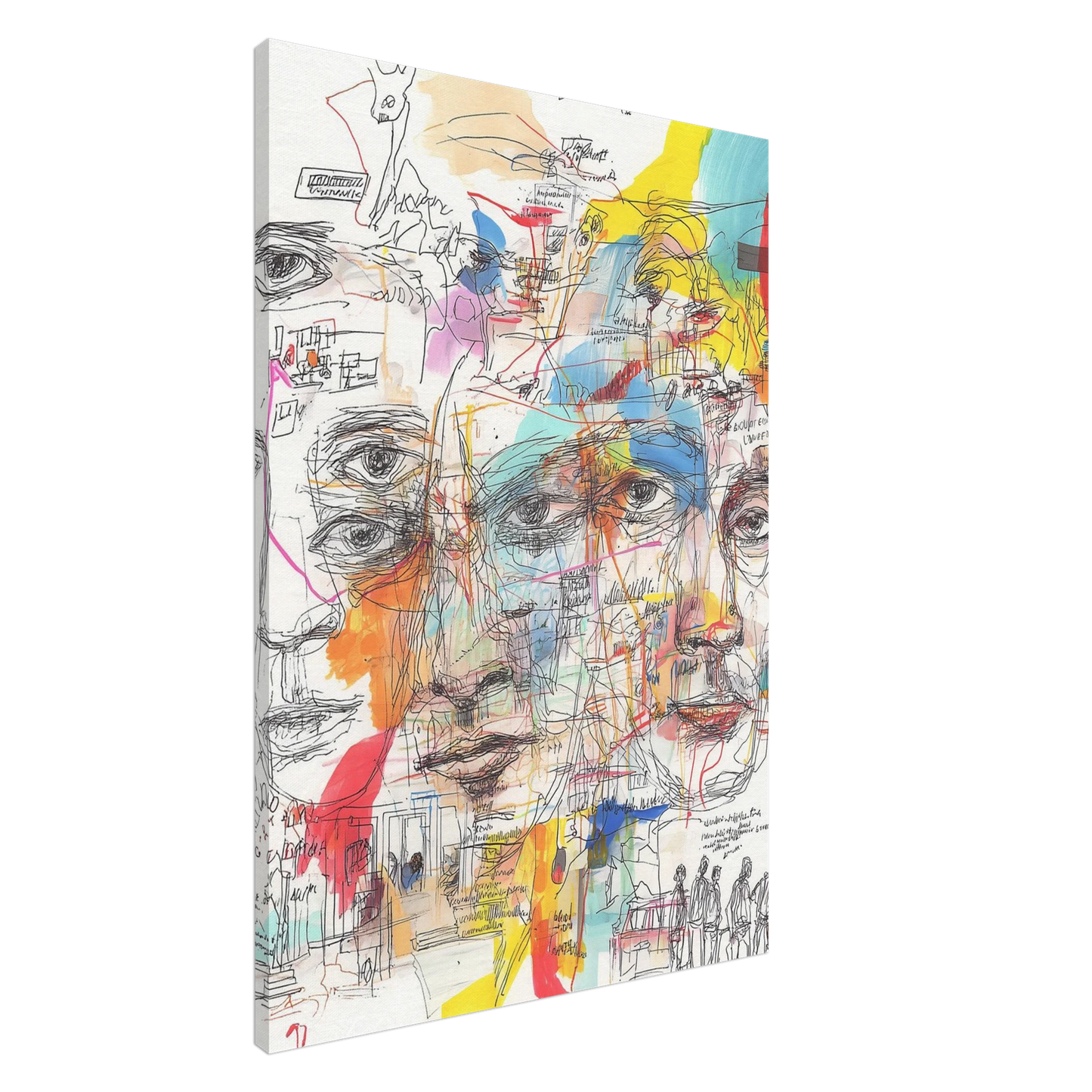 Visages Entre Eux — tableau sur toile — art mural STNCL