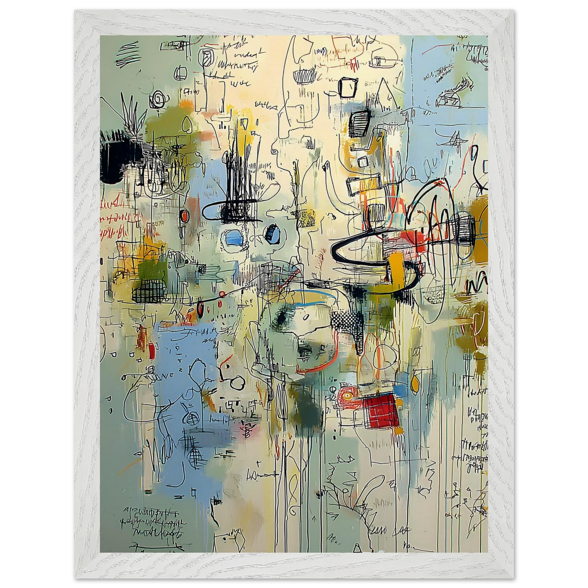 Écriture du Vent — tableau encadré bois — vue 9 — art mural STNCL